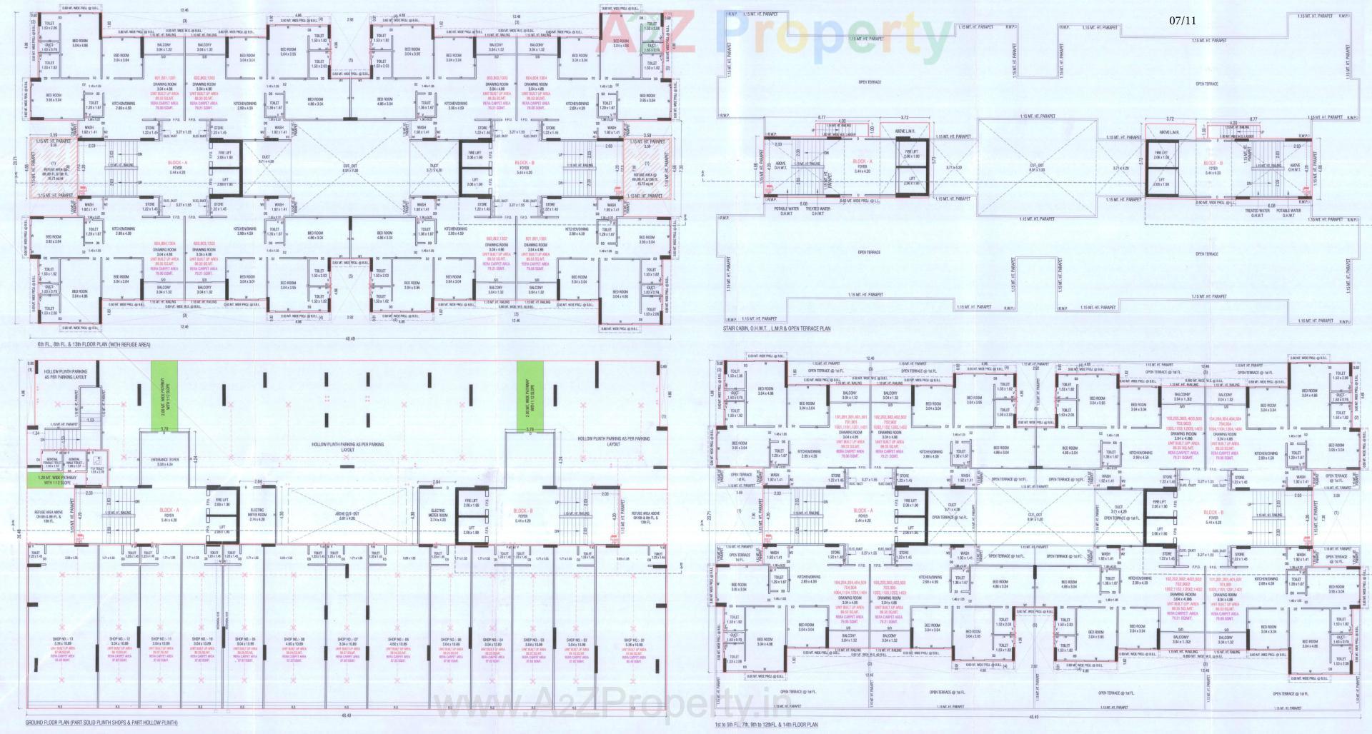 Layout of real estate project Mahadev Sky located at Ramol, Ahmedabad, Gujarat