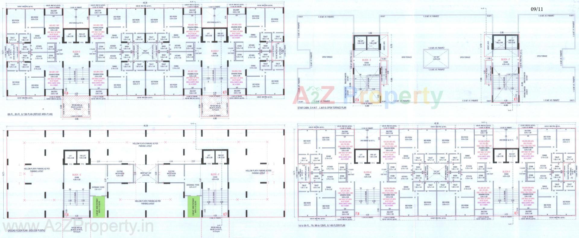 Layout of real estate project Mahadev Sky located at Ramol, Ahmedabad, Gujarat