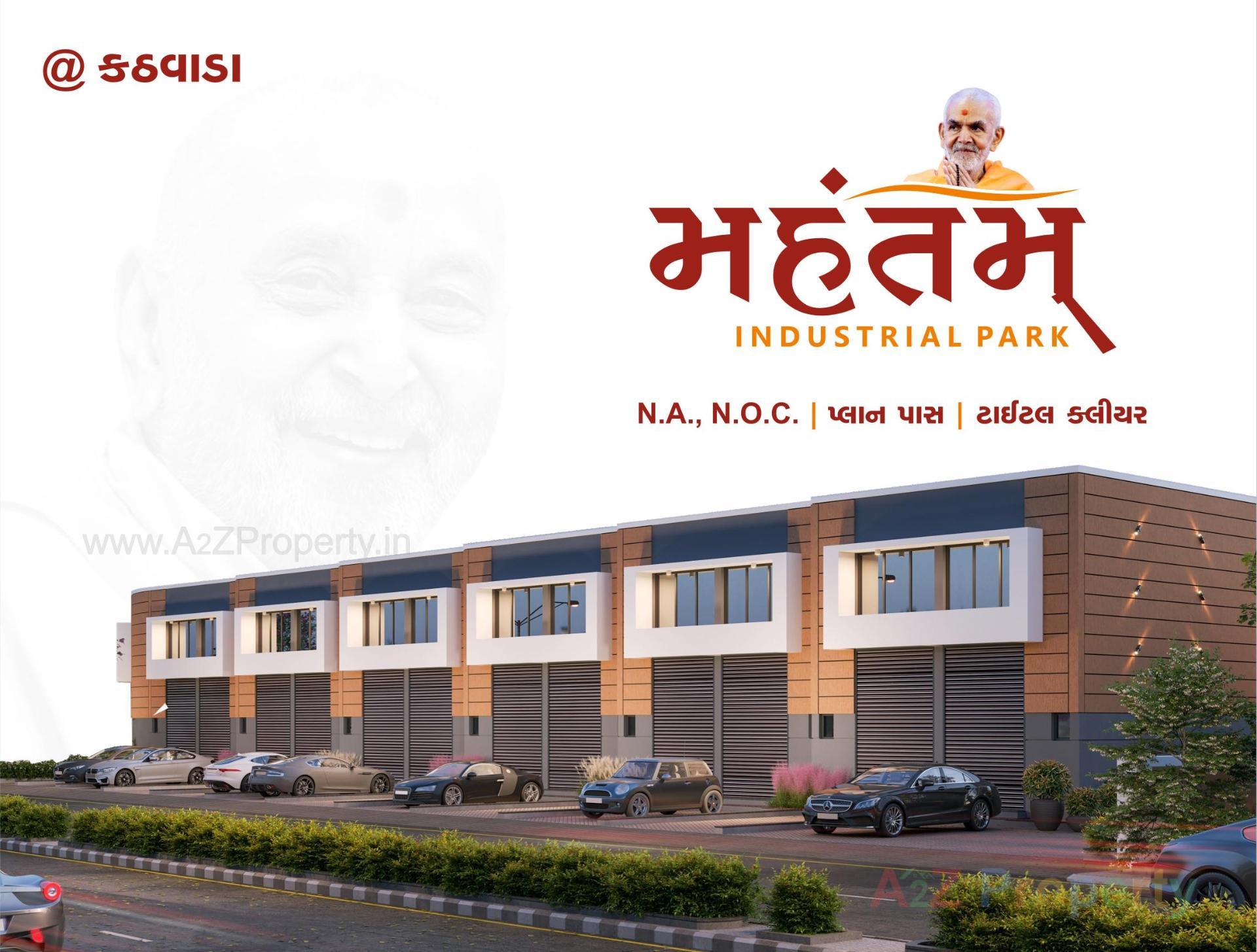 3D Elevation of real estate project Mahantam Industrial Park located at Kathwada, Ahmedabad, Gujarat
