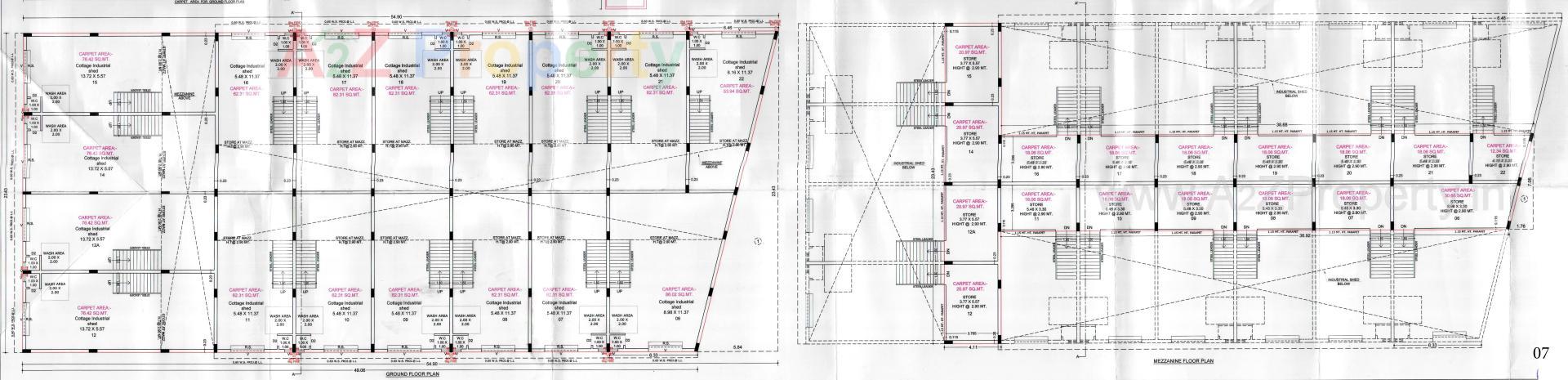 Layout of real estate project Mahaveer Cottage Industrial Park located at Vatva, Ahmedabad, Gujarat
