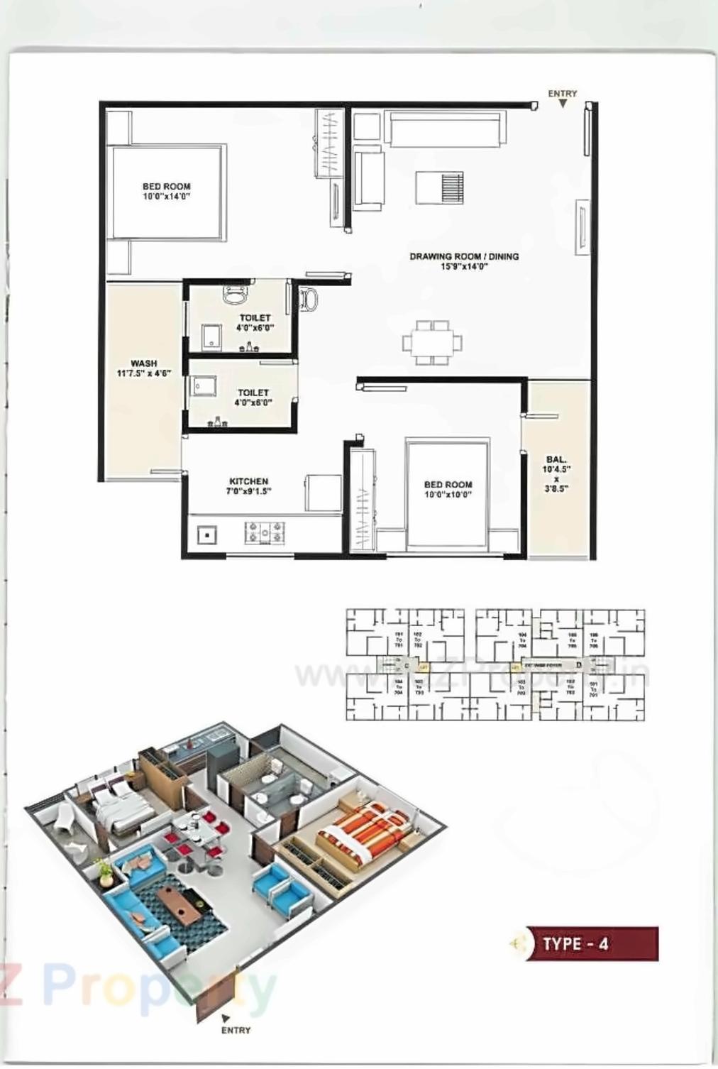 Layout of real estate project Mahavir Status located at Nikol, Ahmedabad, Gujarat
