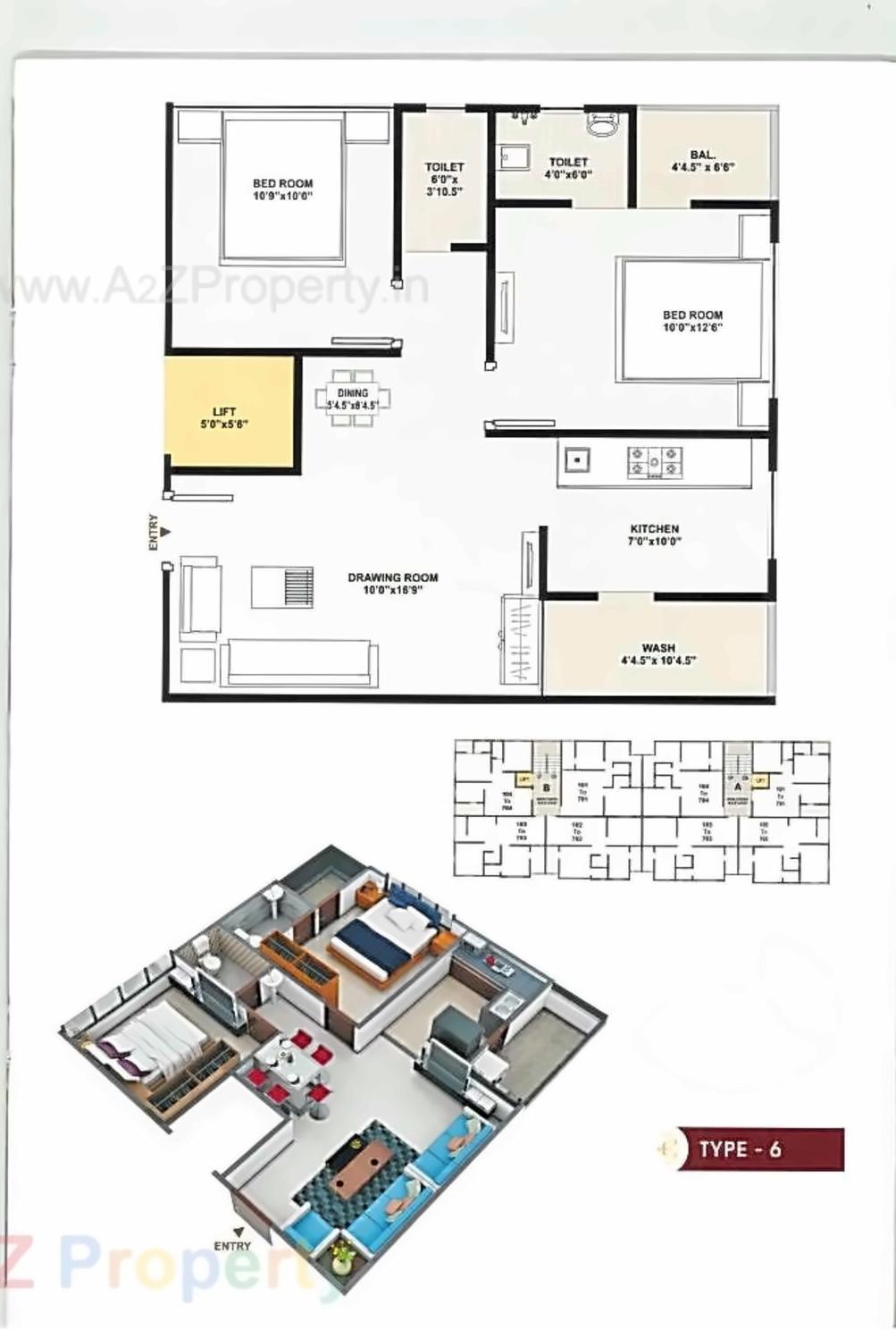 Layout of real estate project Mahavir Status located at Nikol, Ahmedabad, Gujarat