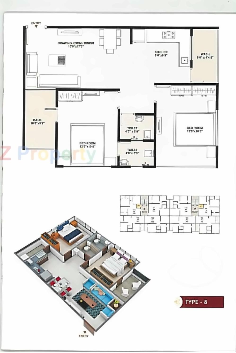 Layout of real estate project Mahavir Status located at Nikol, Ahmedabad, Gujarat