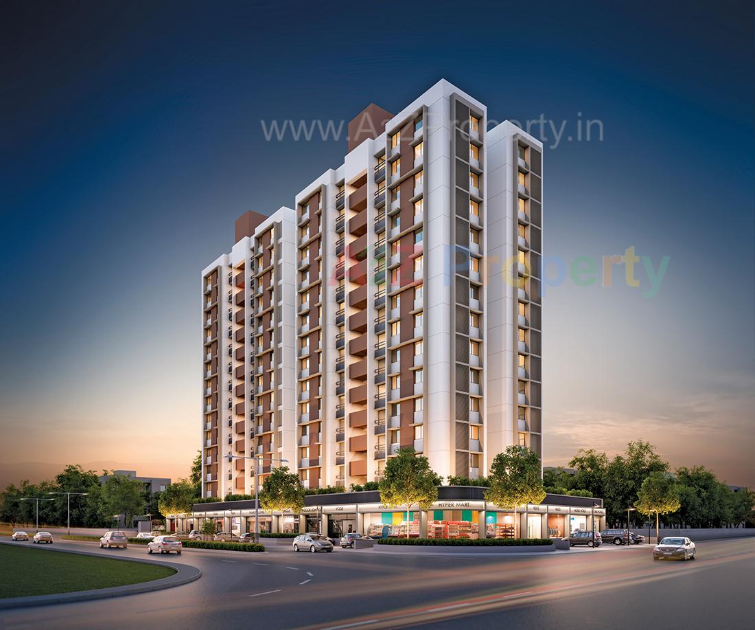 3D Elevation of real estate project Maher Homes located at Shela, Ahmedabad, Gujarat