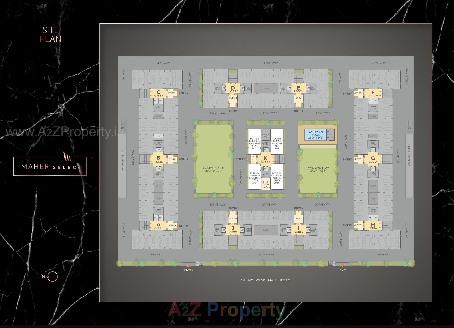 Layout of real estate project Maher Select located at Shela, Ahmedabad, Gujarat