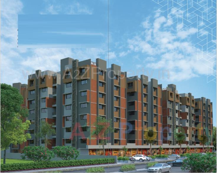 3D Elevation of real estate project Maighar Residency located at Ghuma, Ahmedabad, Gujarat