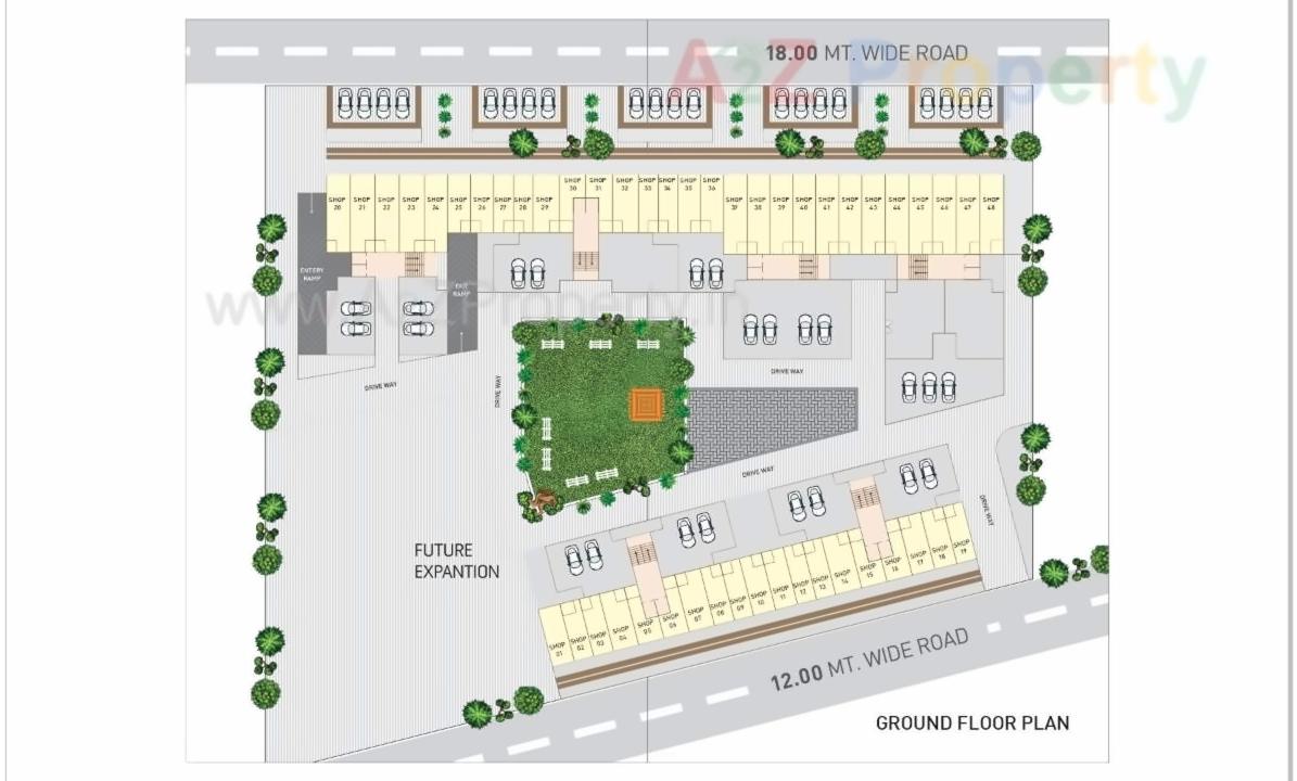 Layout of real estate project Maighar Residency located at Ghuma, Ahmedabad, Gujarat