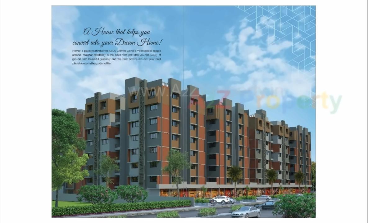 3D Elevation of real estate project Maighar Residency located at Ghuma, Ahmedabad, Gujarat