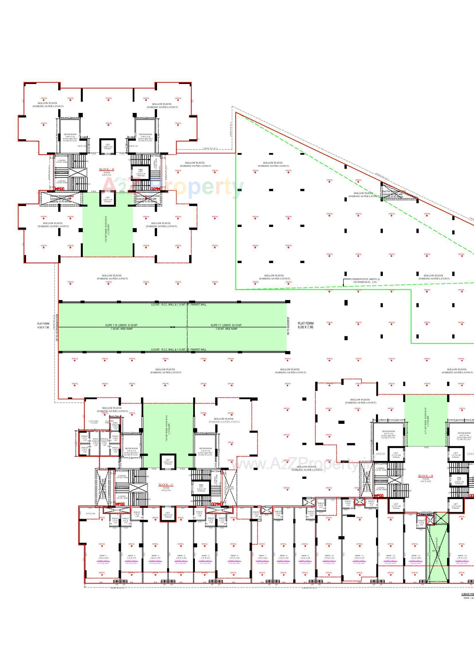 Layout of real estate project Maitri Elevate located at Motera, Ahmedabad, Gujarat
