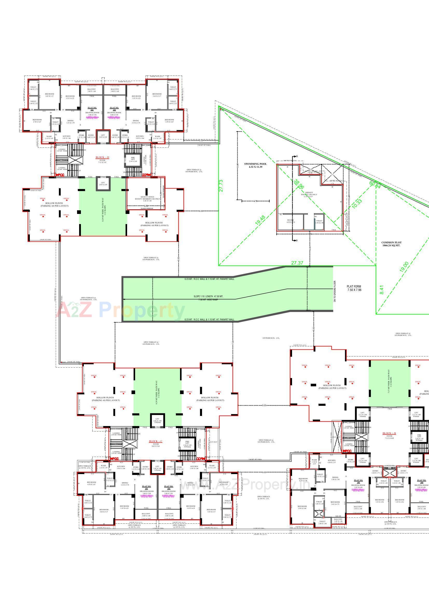 Layout of real estate project Maitri Elevate located at Motera, Ahmedabad, Gujarat