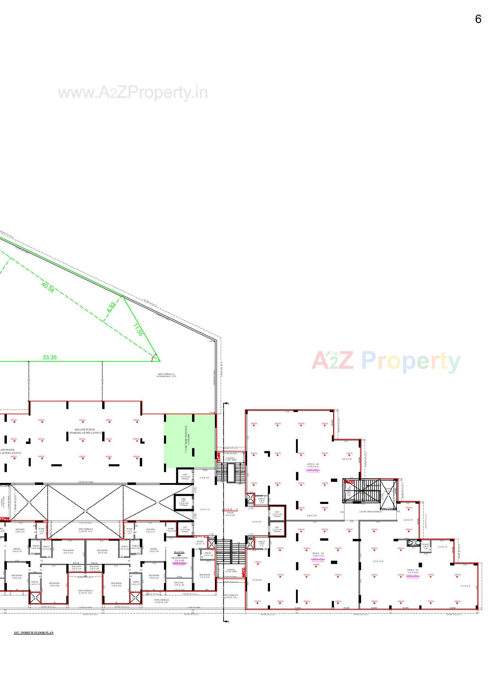 Layout of real estate project Maitri Elevate located at Motera, Ahmedabad, Gujarat