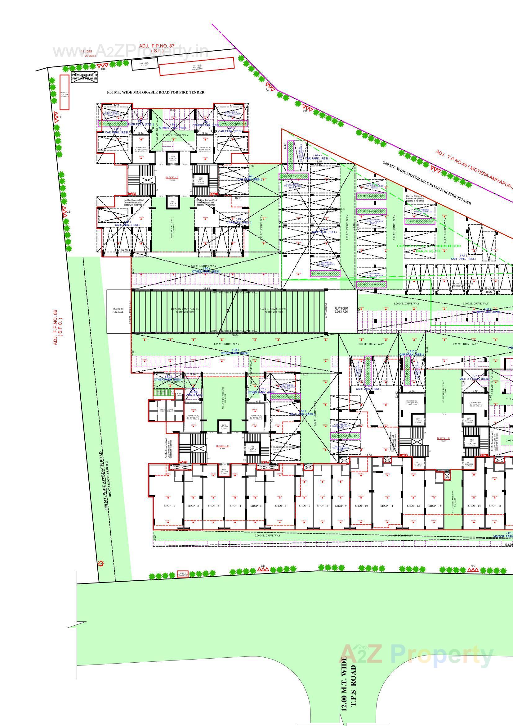 Layout of real estate project Maitri Elevate located at Motera, Ahmedabad, Gujarat