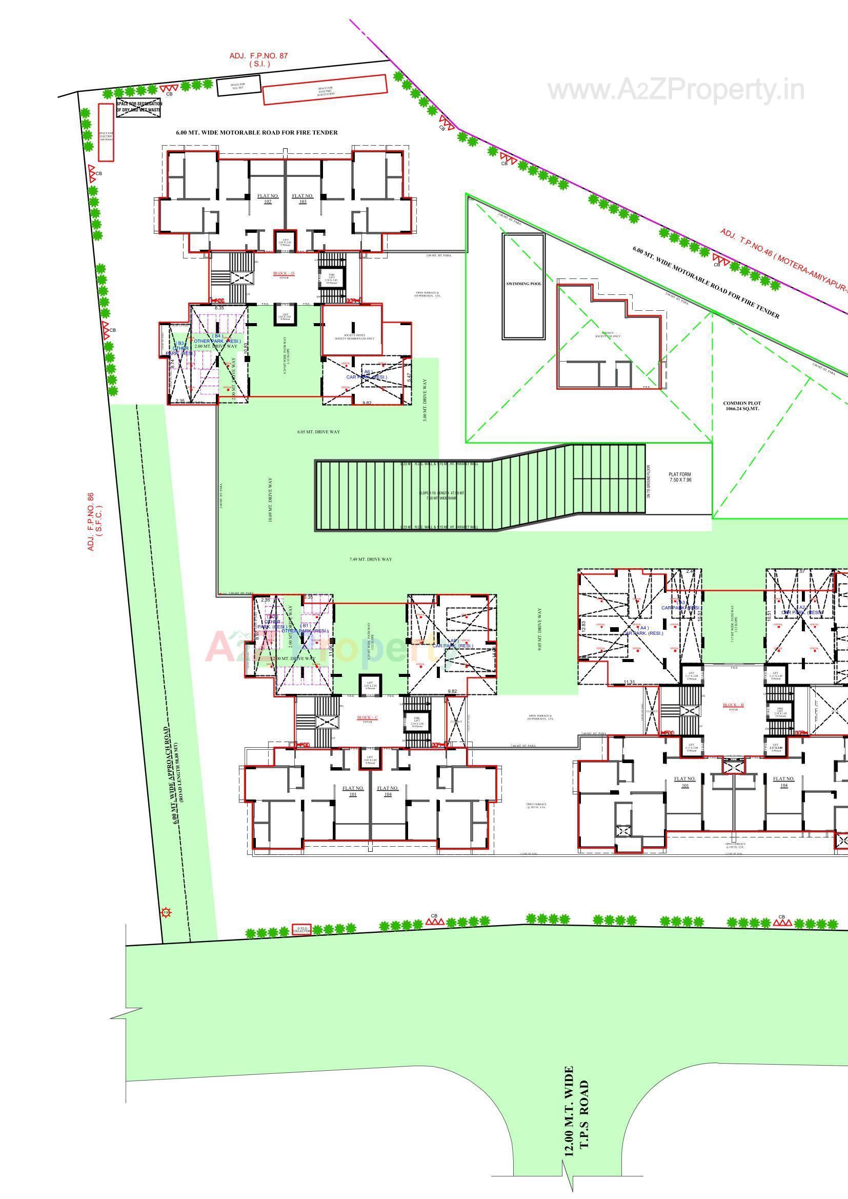 Layout of real estate project Maitri Elevate located at Motera, Ahmedabad, Gujarat