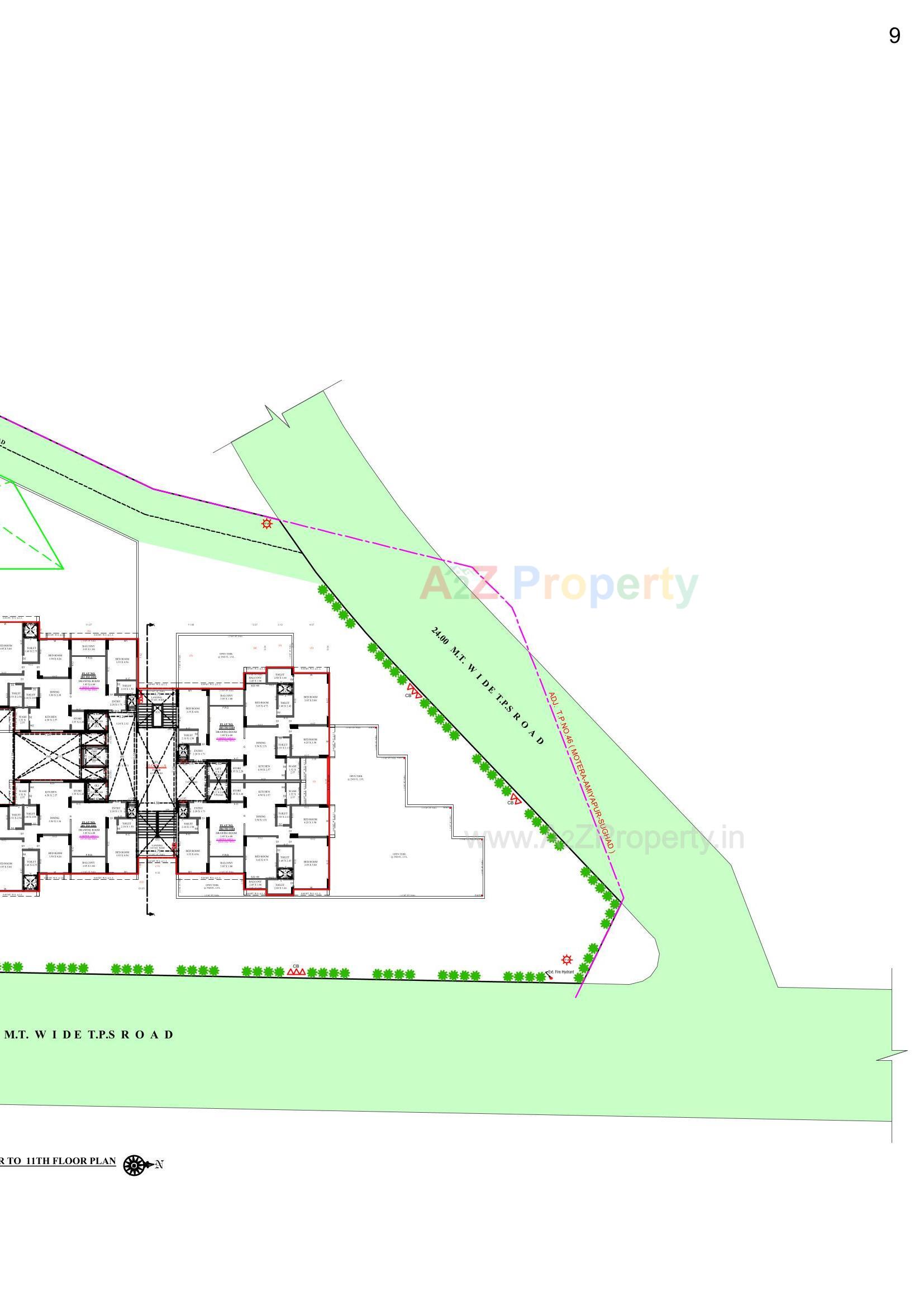 Layout of real estate project Maitri Elevate located at Motera, Ahmedabad, Gujarat