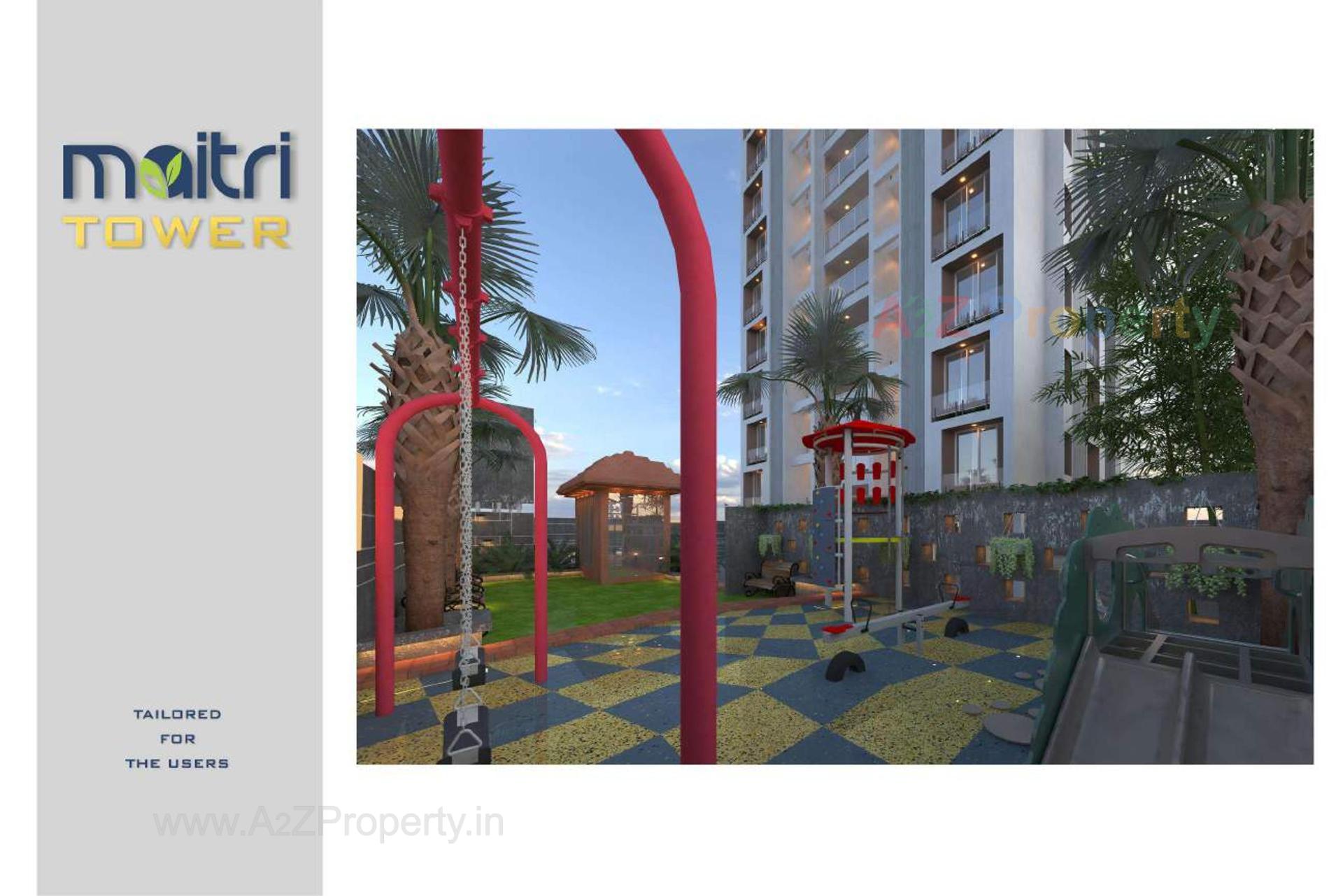 3D Elevation of real estate project Maitri Tower located at Motera, Ahmedabad, Gujarat