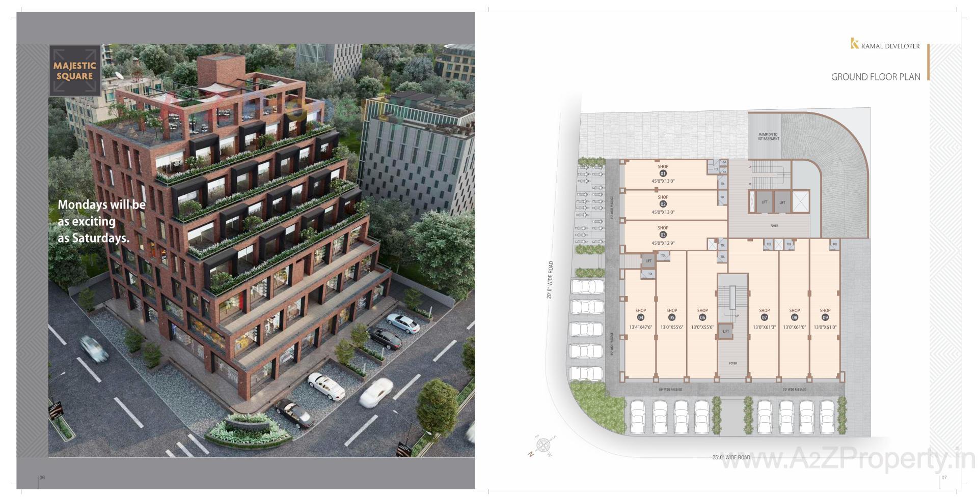 Layout of real estate project Majestic Square located at Sola, Ahmedabad, Gujarat