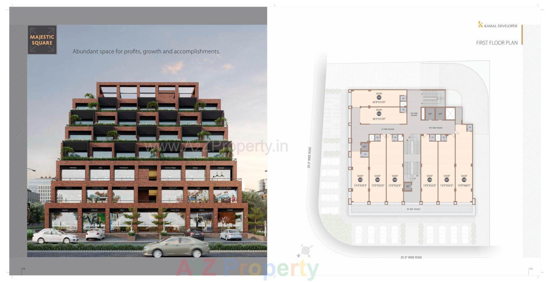 Layout of real estate project Majestic Square located at Sola, Ahmedabad, Gujarat