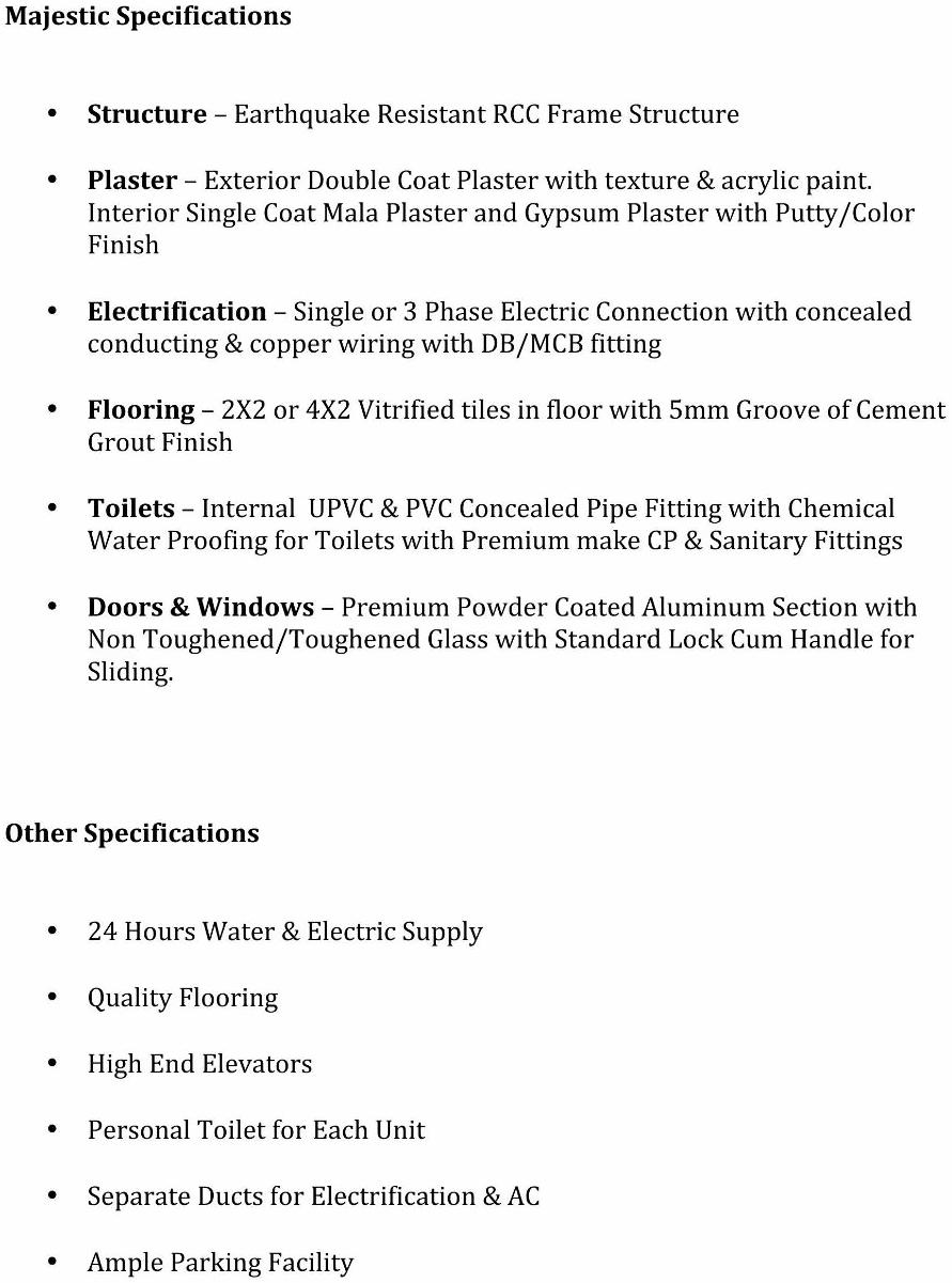 Project Specifications