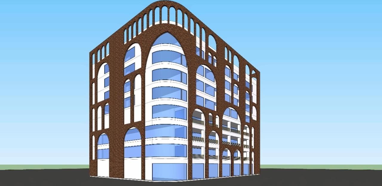 3D Elevation of real estate project Majestic located at Kocharab, Ahmedabad, Gujarat