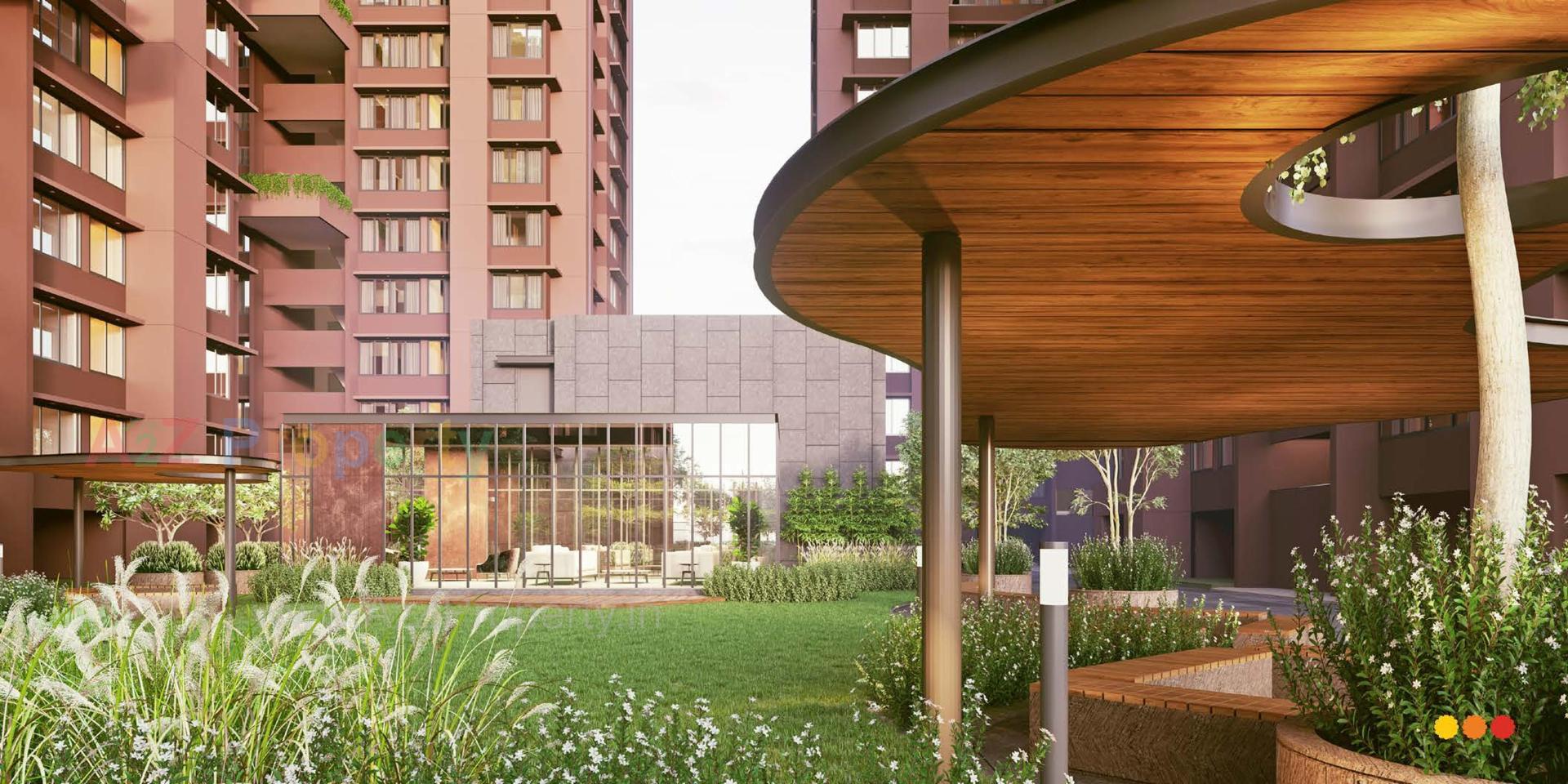 3D Elevation of real estate project Malabar County located at Tragad, Ahmedabad, Gujarat