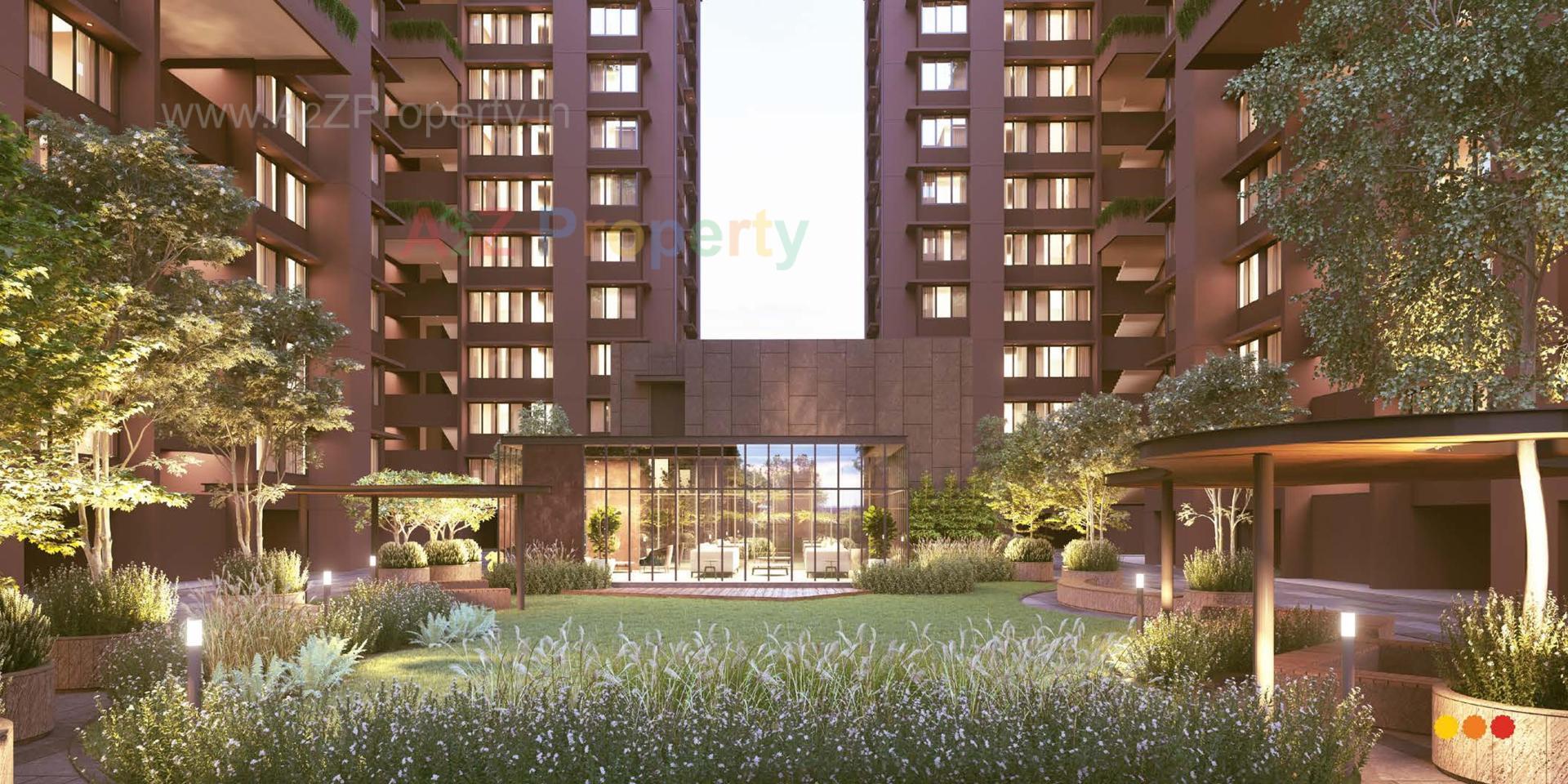 3D Elevation of real estate project Malabar County located at Tragad, Ahmedabad, Gujarat