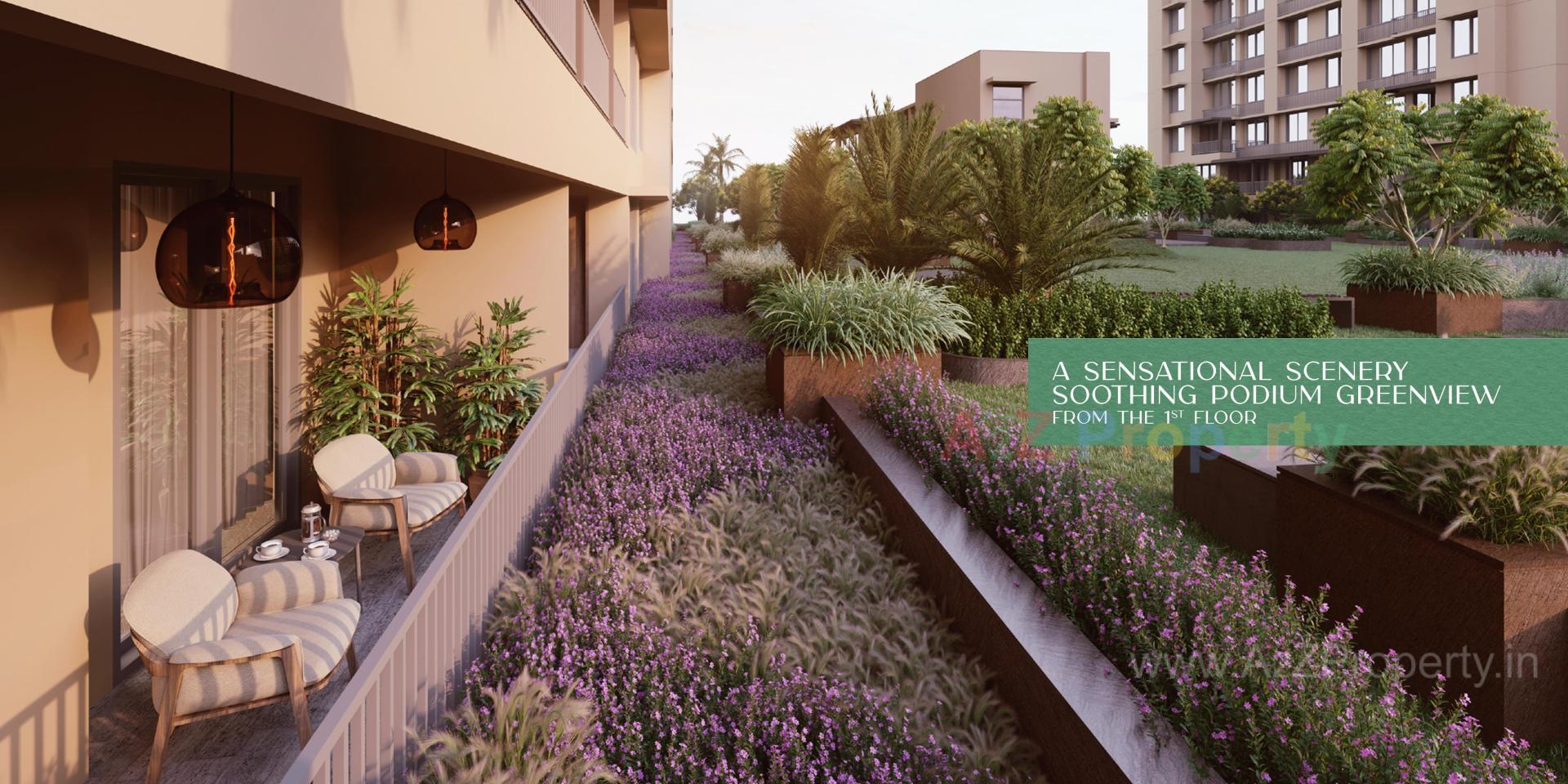 3D Elevation of real estate project Malabar Exotica located at Tragad, Ahmedabad, Gujarat