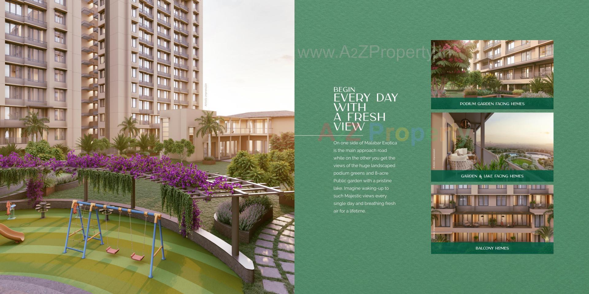 3D Elevation of real estate project Malabar Exotica located at Tragad, Ahmedabad, Gujarat