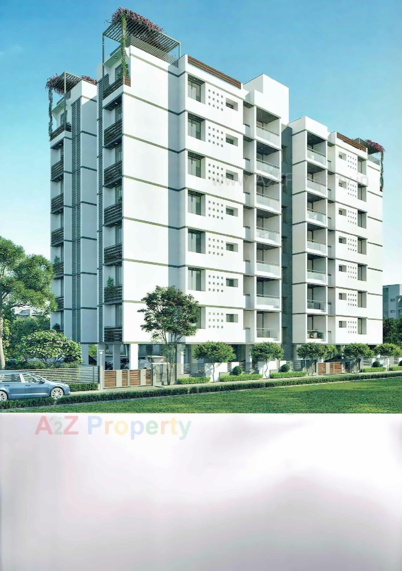 3D Elevation of real estate project Malay Sky located at Vadaj, Ahmedabad, Gujarat