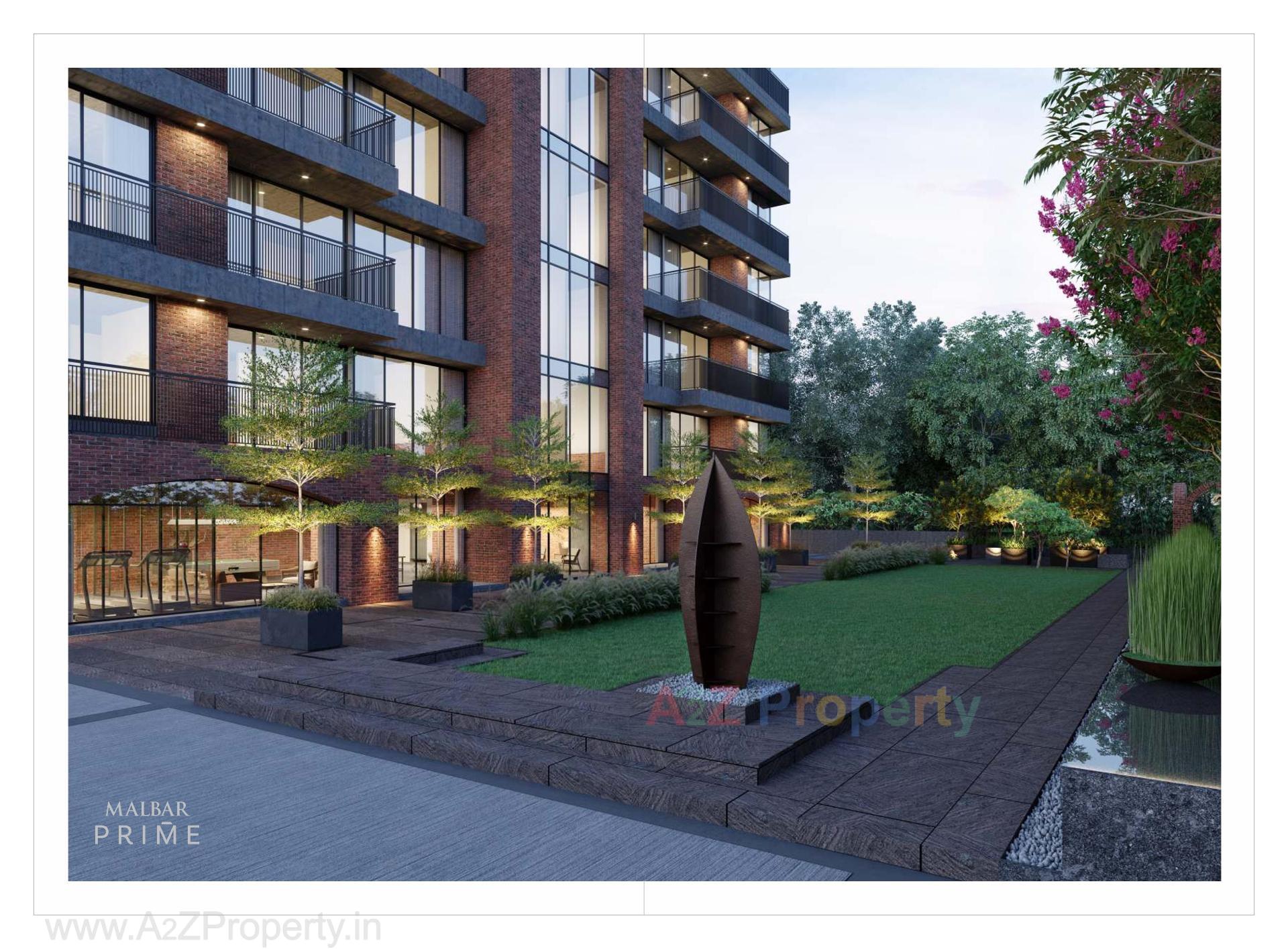 3D Elevation of real estate project Malbar Prime located at Nikol, Ahmedabad, Gujarat