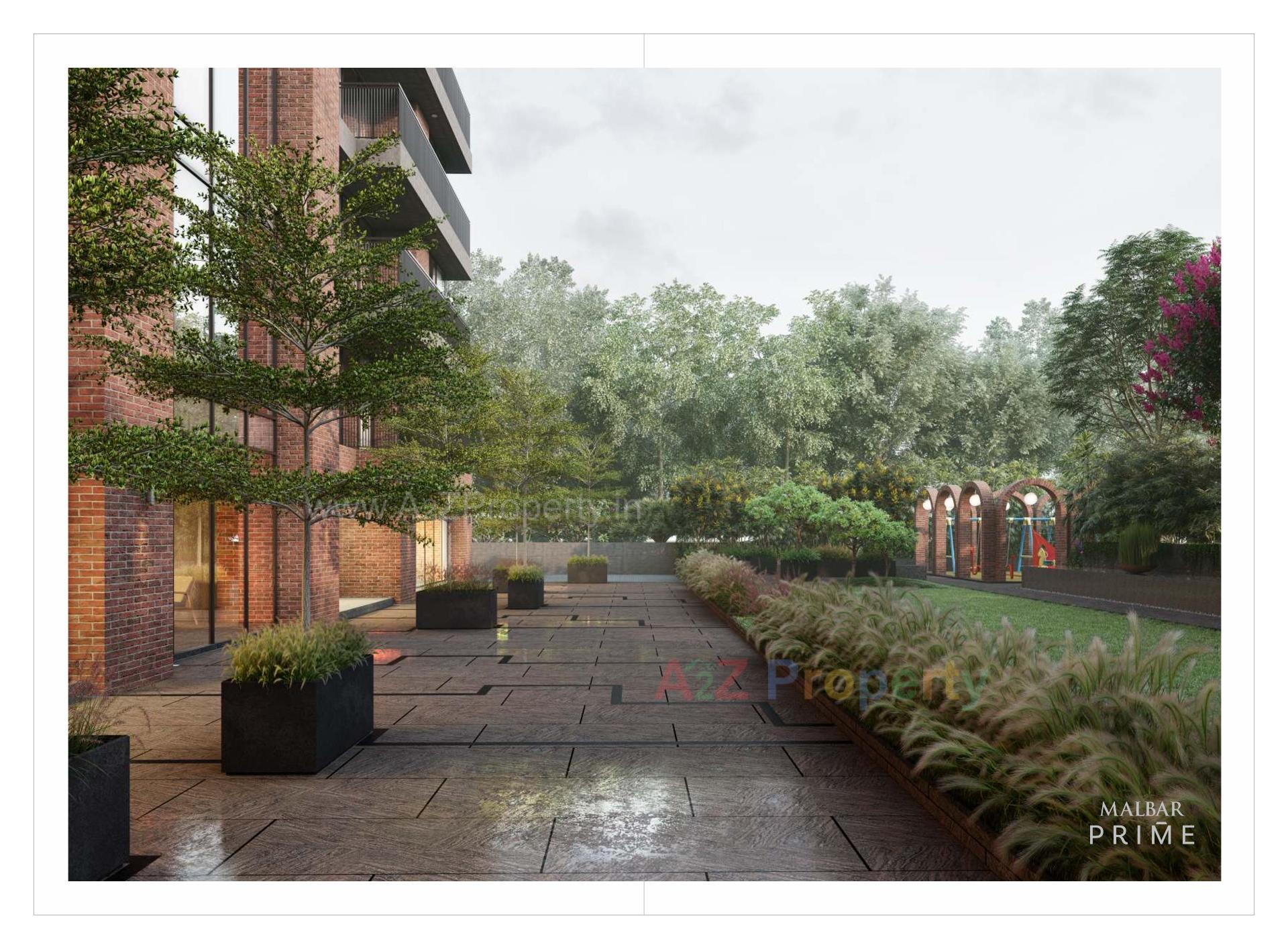 3D Elevation of real estate project Malbar Prime located at Nikol, Ahmedabad, Gujarat