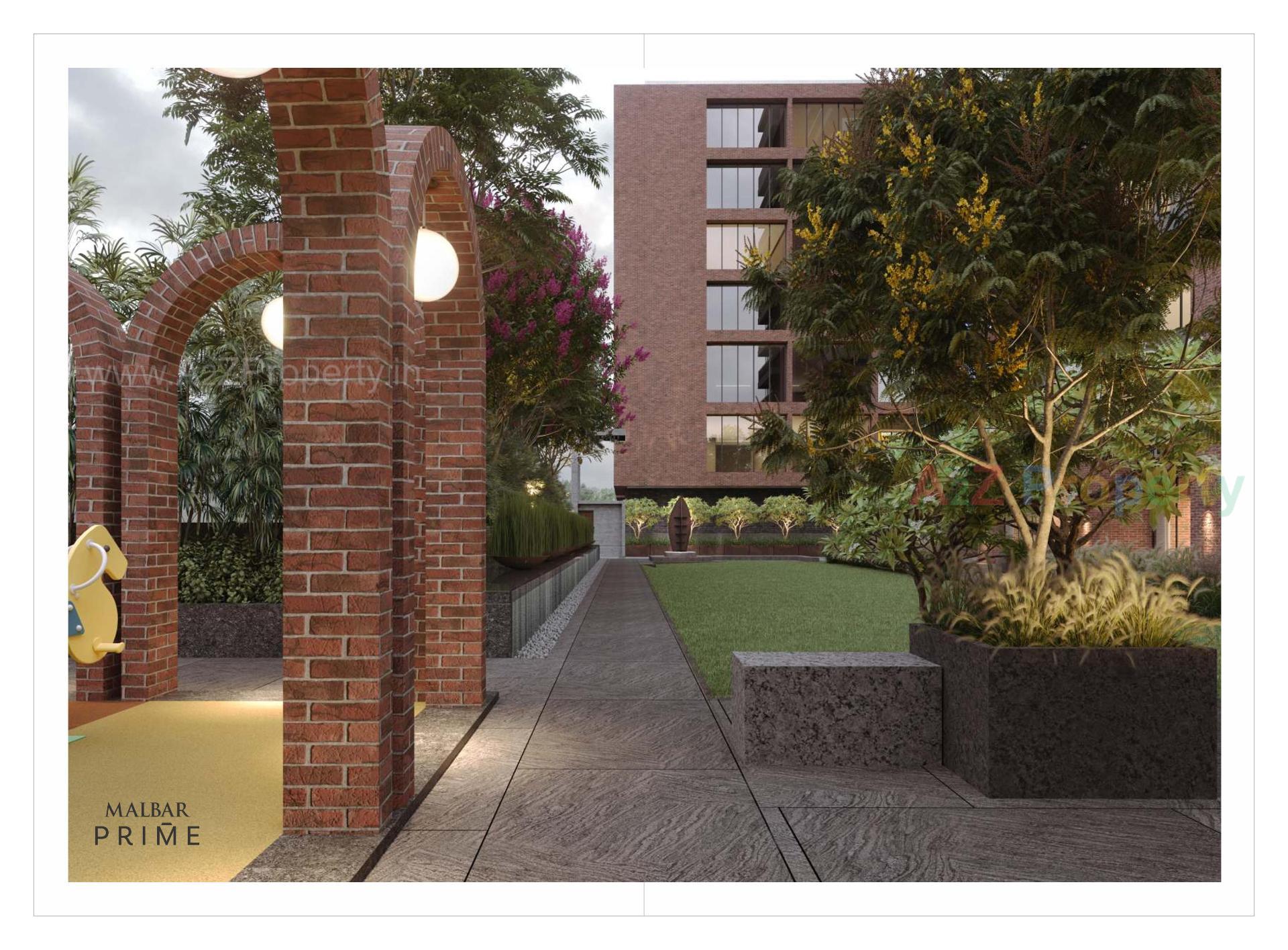 3D Elevation of real estate project Malbar Prime located at Nikol, Ahmedabad, Gujarat