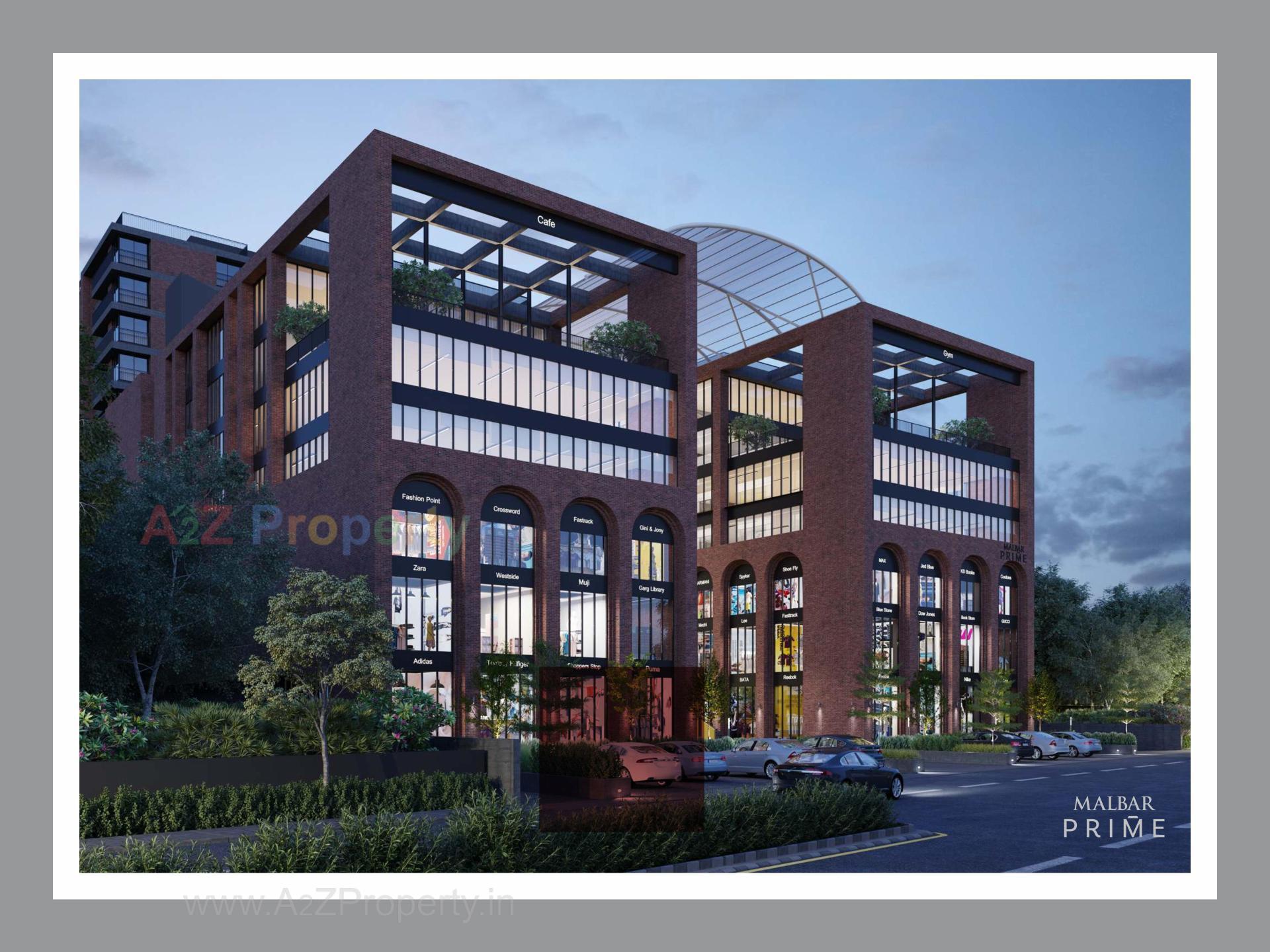 3D Elevation of real estate project Malbar Prime located at Nikol, Ahmedabad, Gujarat