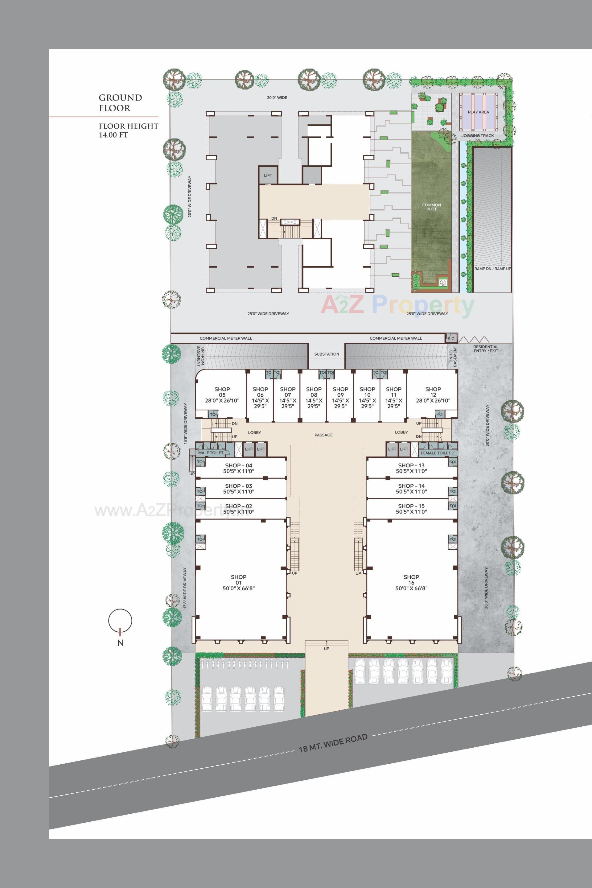 Layout of real estate project Malbar Prime located at Nikol, Ahmedabad, Gujarat