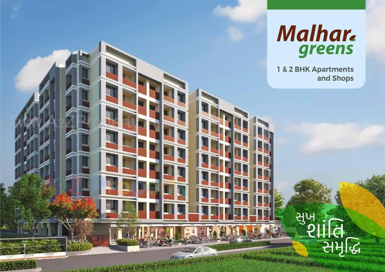 3D Elevation of real estate project Malhar Greens located at Ghatlodiya, Ahmedabad, Gujarat
