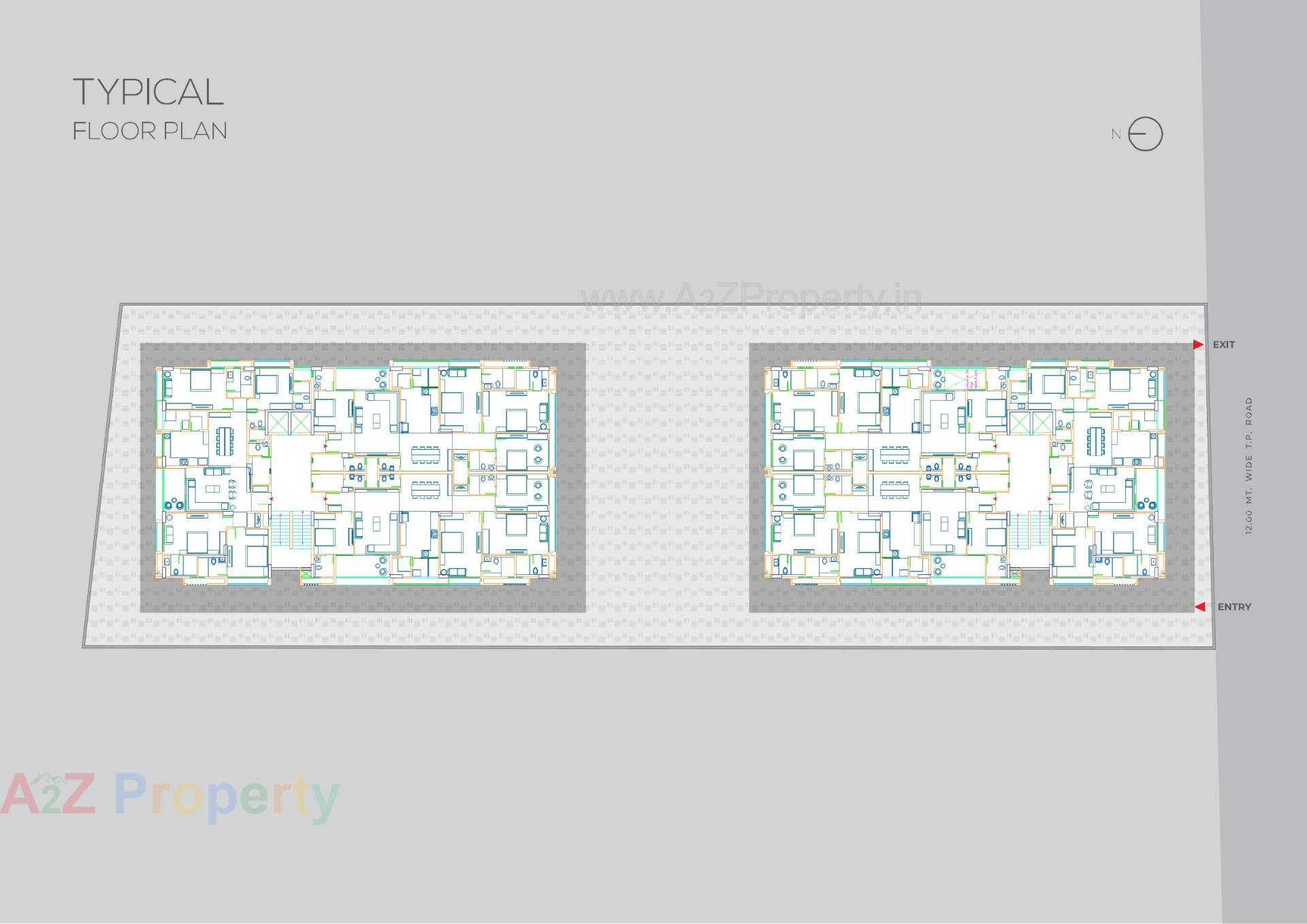 Layout of real estate project Manali Apartments located at Vastrapur, Ahmedabad, Gujarat