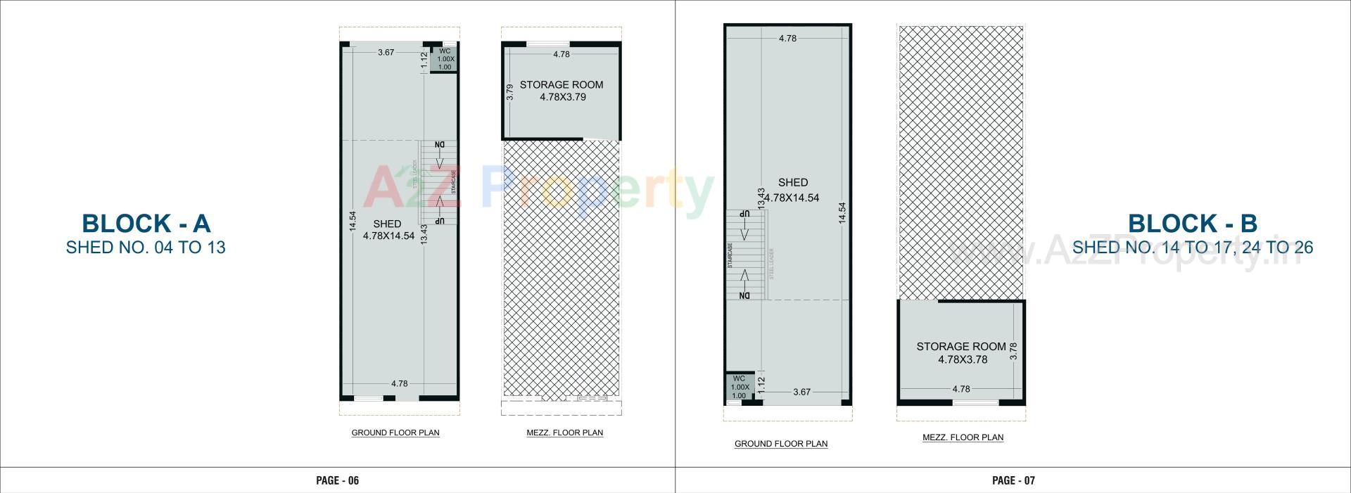 Layout of real estate project Mangalmurti Industrial Estate located at Bhuvaldi, Ahmedabad, Gujarat
