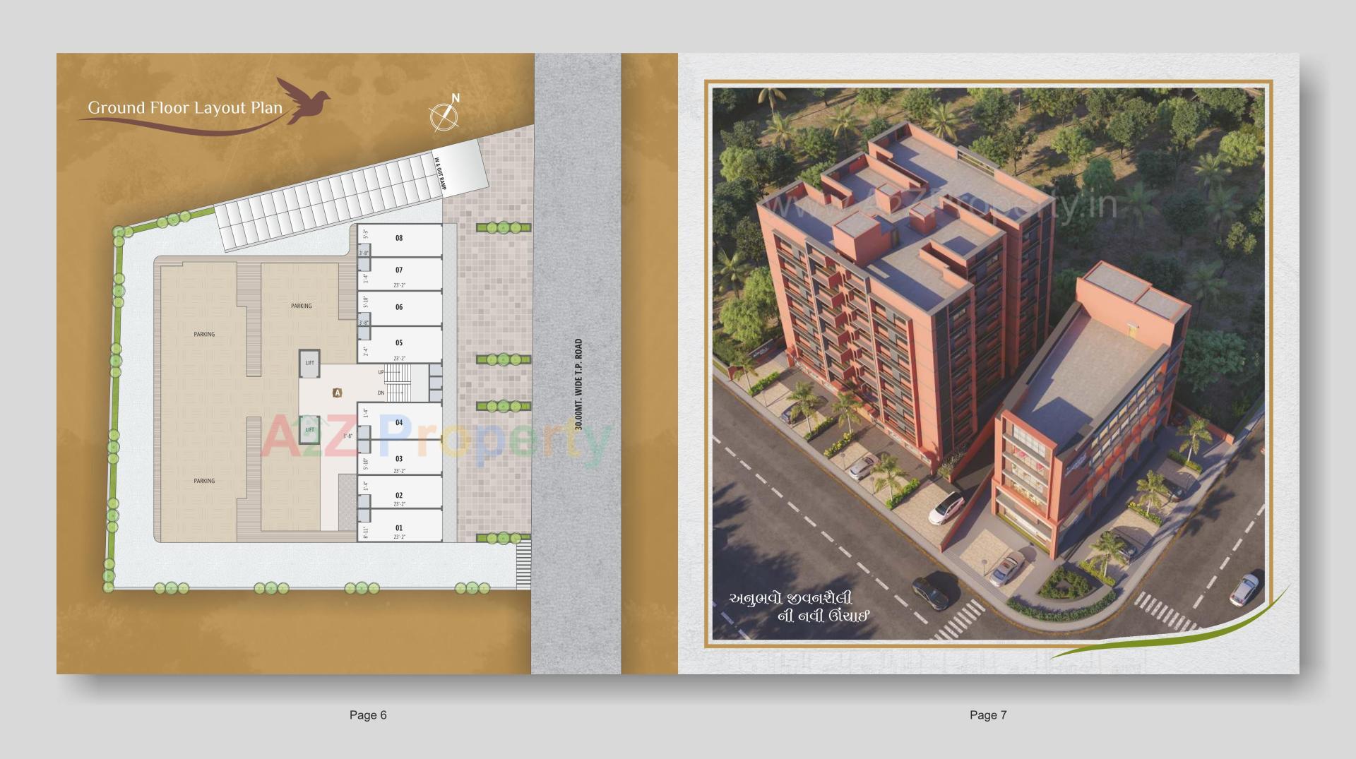 Layout of real estate project Mangalya Vatika located at Singarva, Ahmedabad, Gujarat