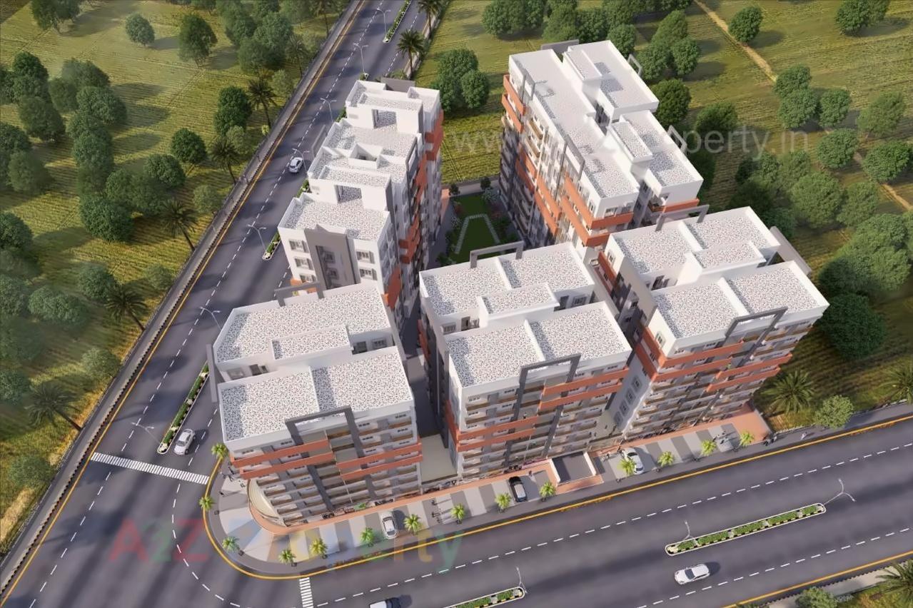 3D Elevation of real estate project Mangla Gauri Residency located at Vadaj, Ahmedabad, Gujarat