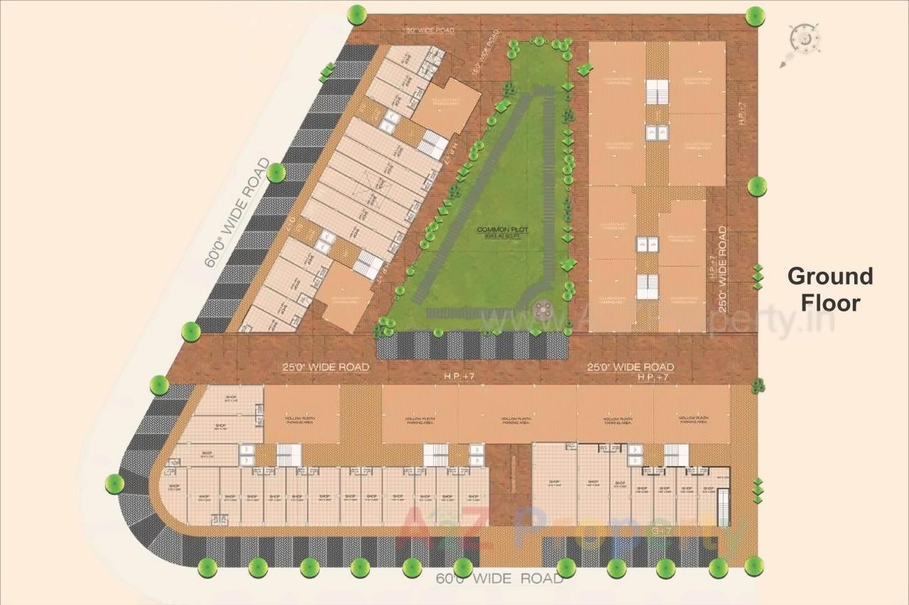 Layout of real estate project Mangla Gauri Residency located at Vadaj, Ahmedabad, Gujarat