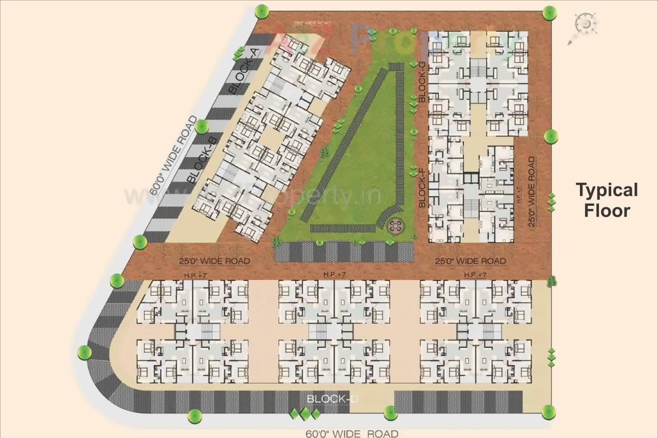 Layout of real estate project Mangla Gauri Residency located at Vadaj, Ahmedabad, Gujarat