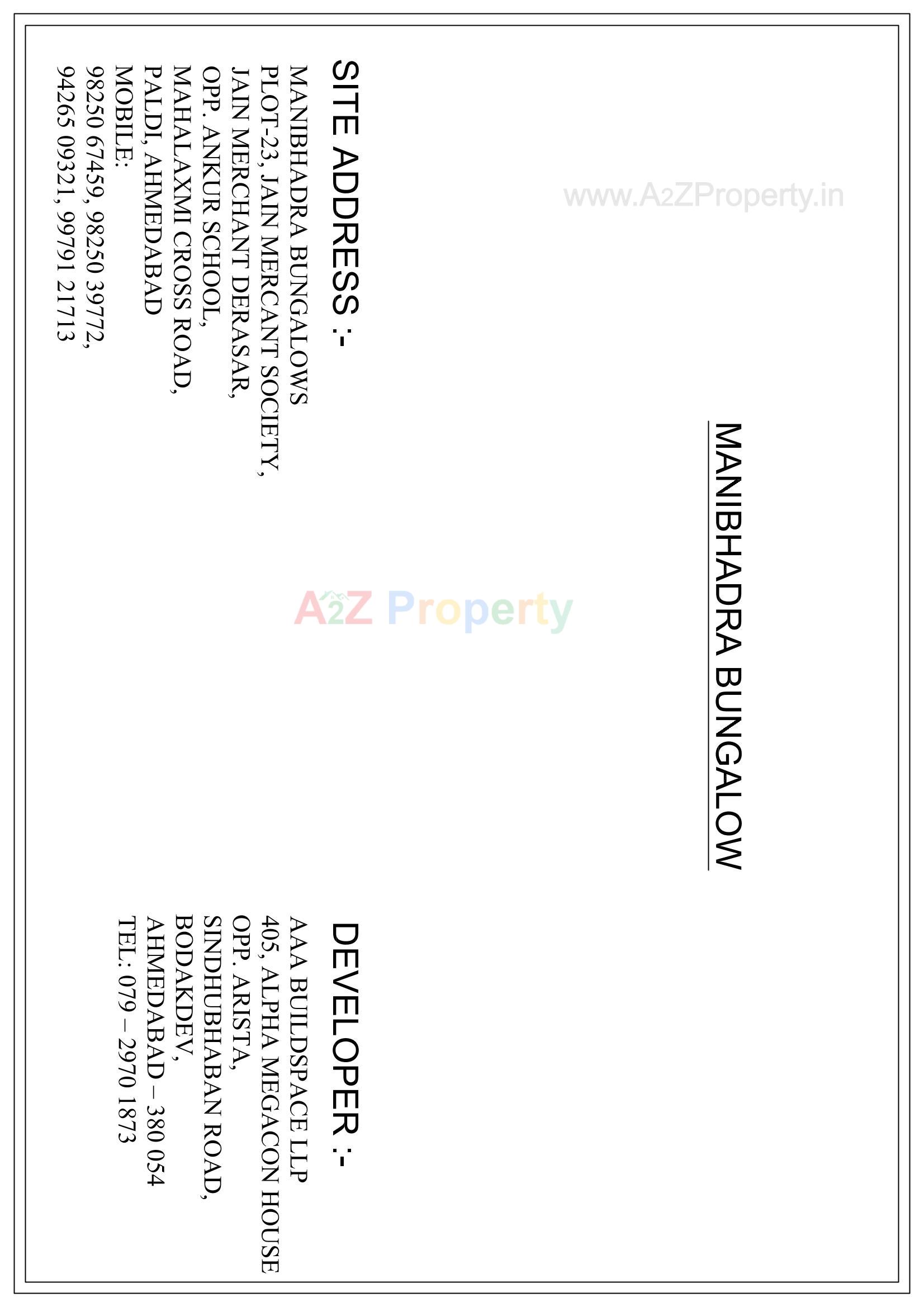  of real estate project Manibhadra Bungalows located at Paldi, Ahmedabad, Gujarat