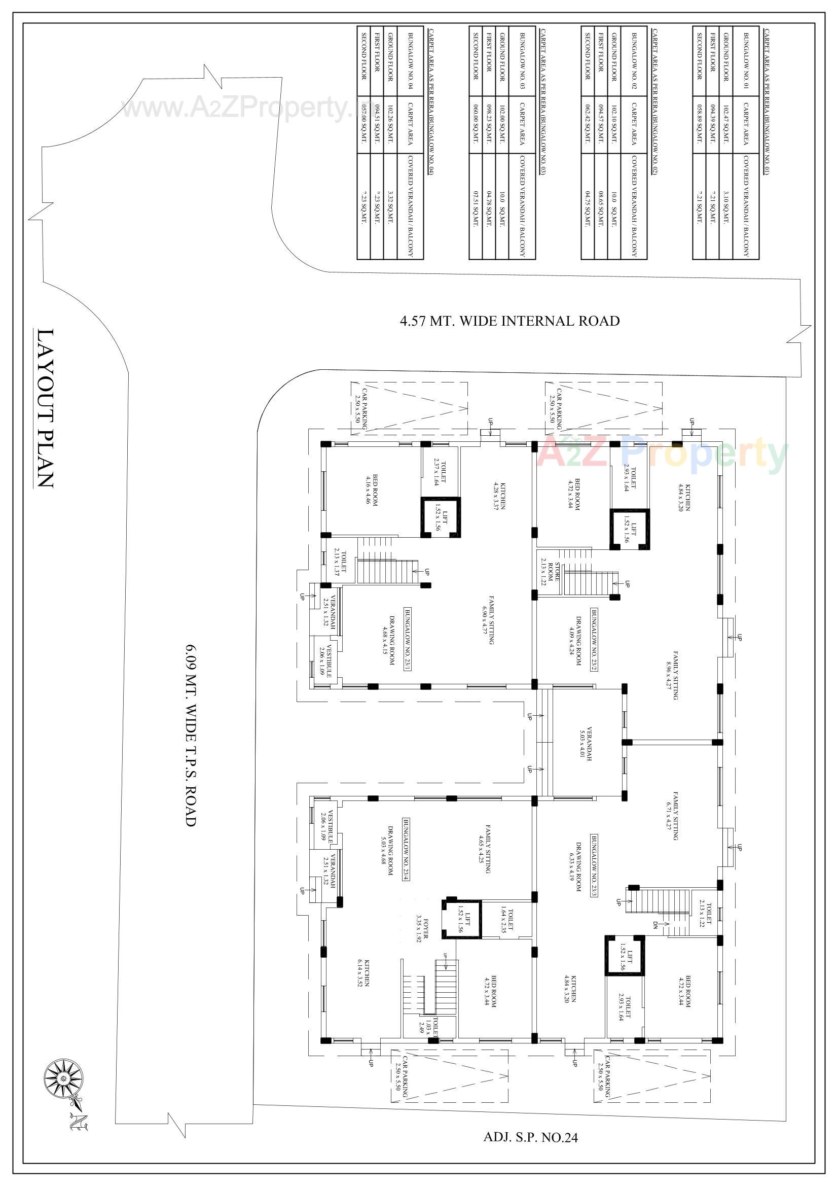 Layout of real estate project Manibhadra Bungalows located at Paldi, Ahmedabad, Gujarat