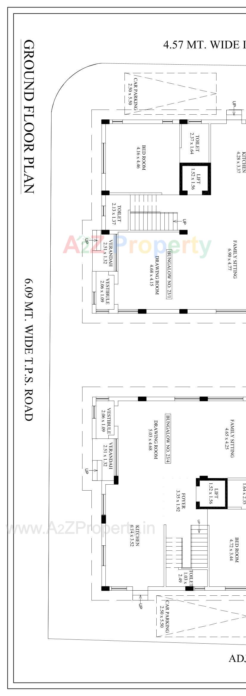 Layout of real estate project Manibhadra Bungalows located at Paldi, Ahmedabad, Gujarat