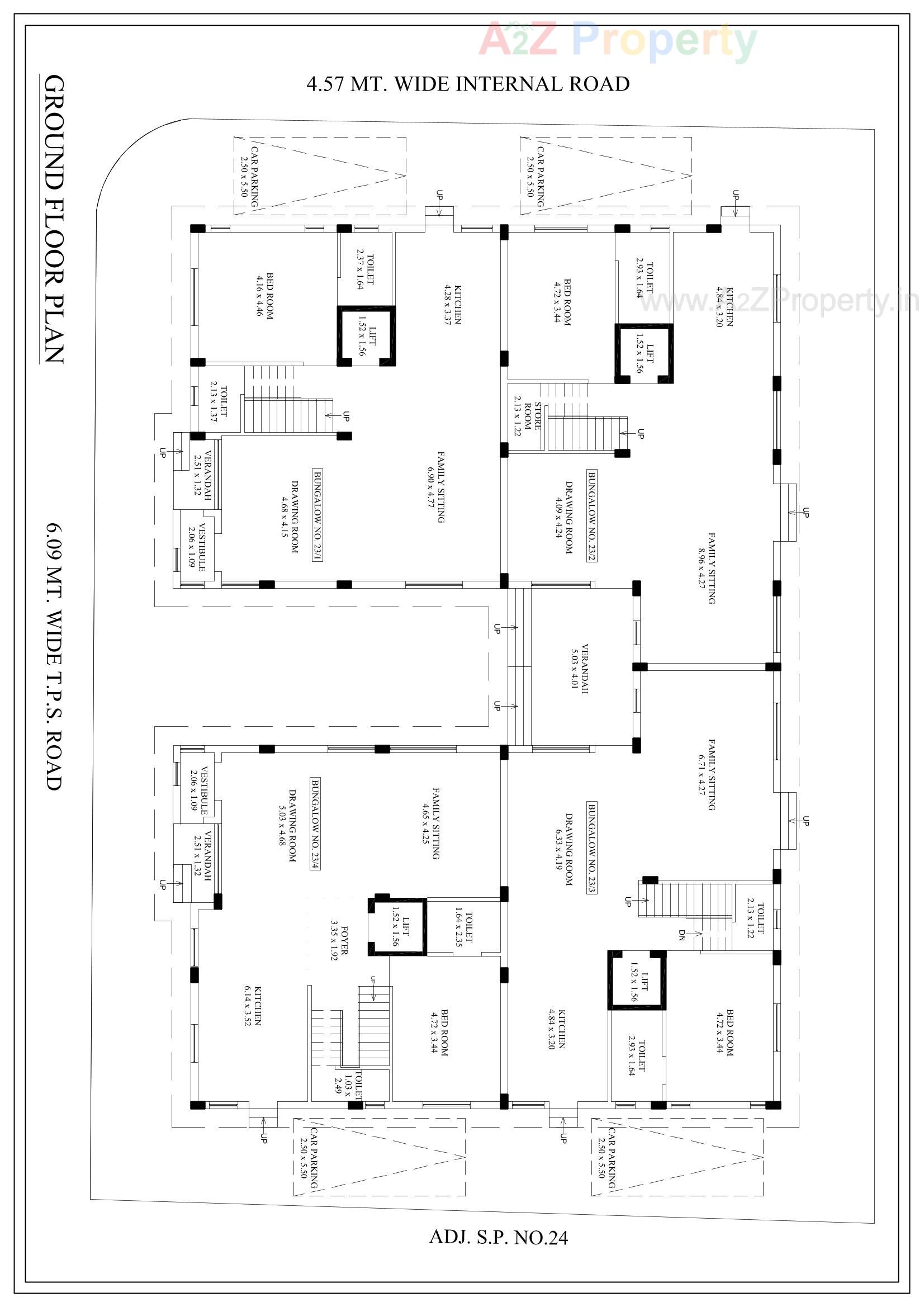 Layout of real estate project Manibhadra Bungalows located at Paldi, Ahmedabad, Gujarat