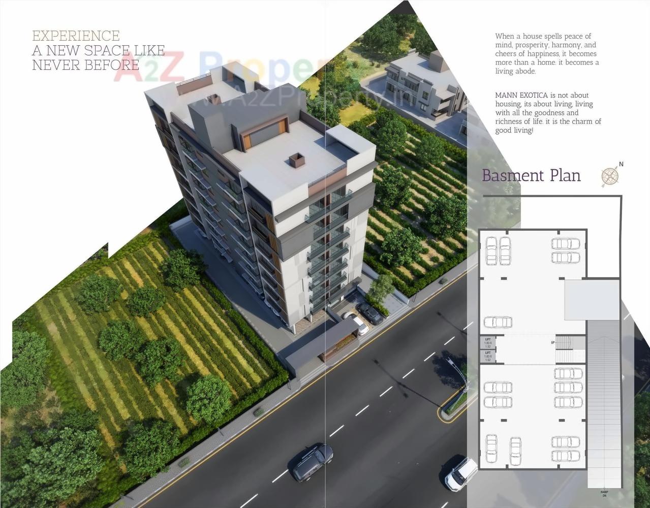 3D Elevation of real estate project Mann Exotica located at Bopal, Ahmedabad, Gujarat