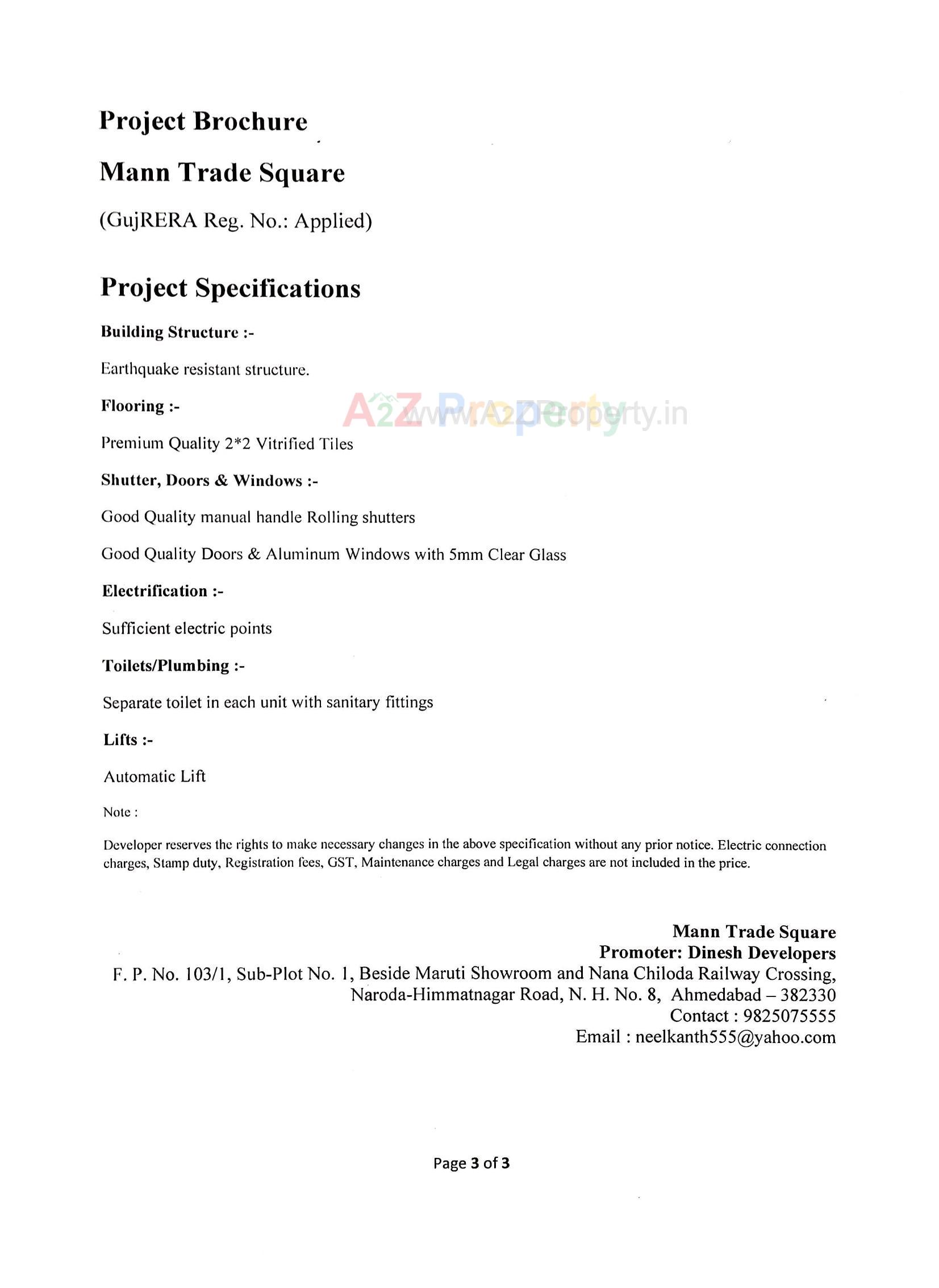  of real estate project Mann Trade Square located at Ahmedabad, Ahmedabad, Gujarat