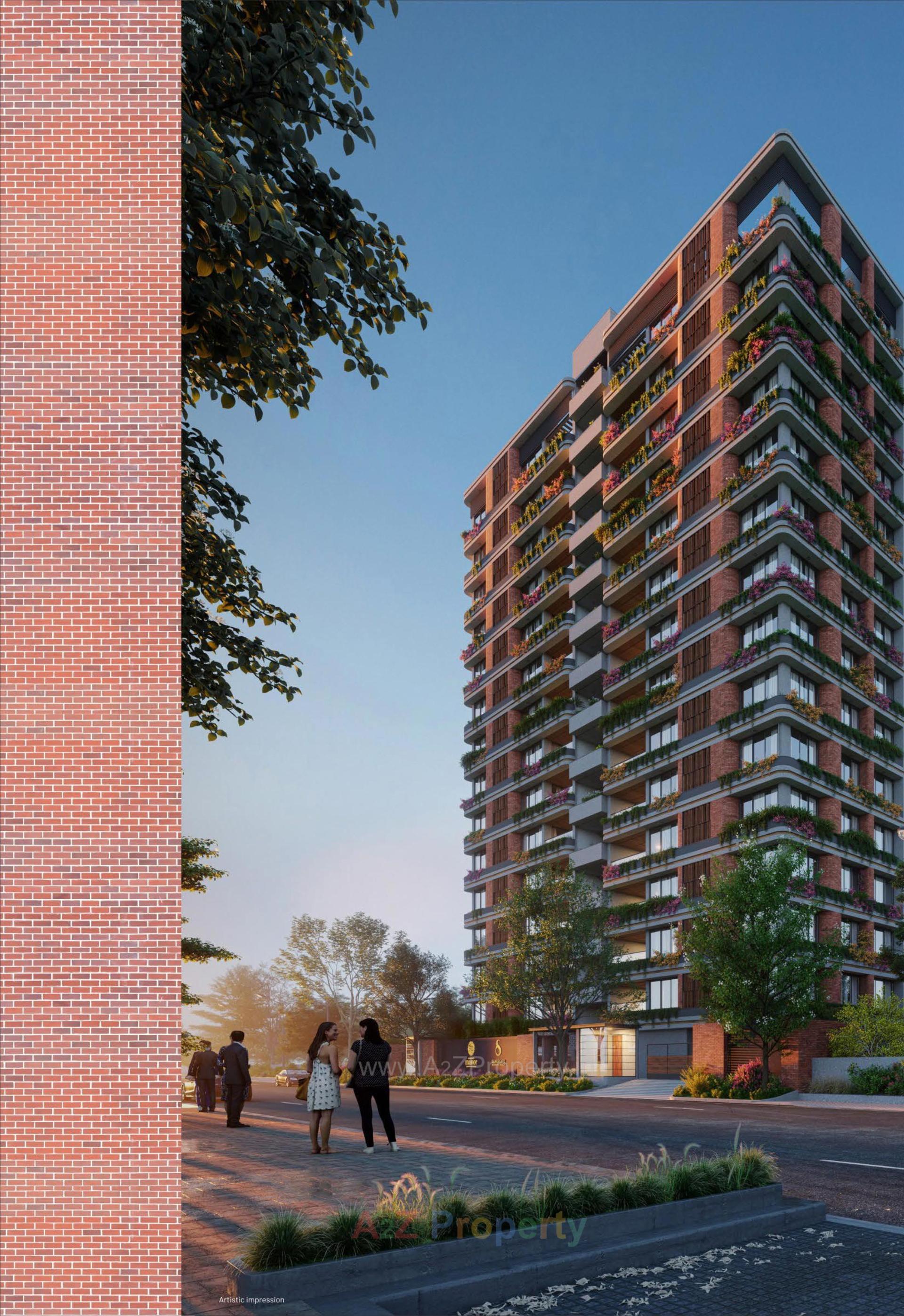 3D Elevation of real estate project Manor Ananda located at Jodhpur, Ahmedabad, Gujarat