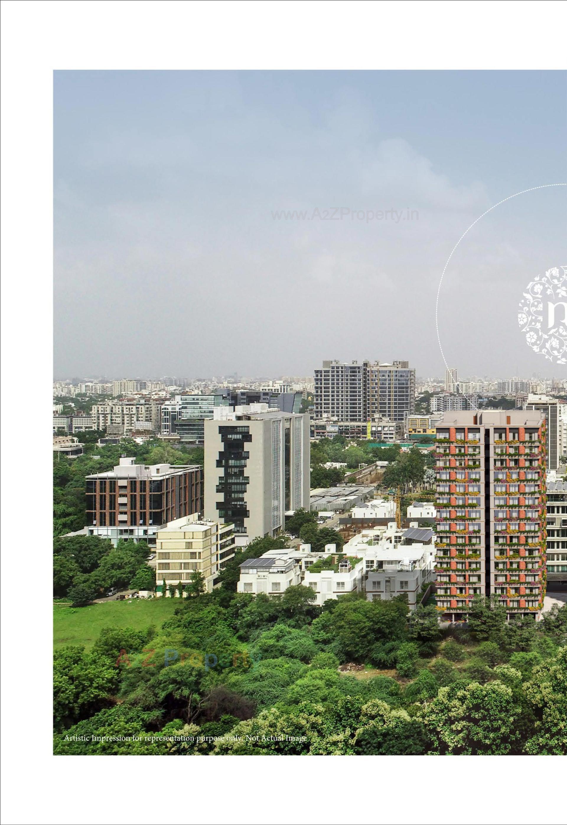 3D Elevation of real estate project Manor Ananda located at Jodhpur, Ahmedabad, Gujarat