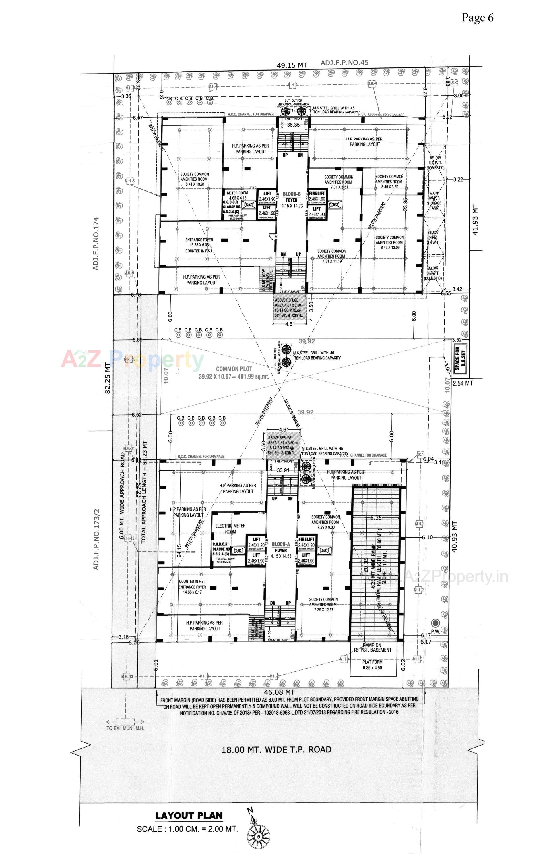 Layout of real estate project Manor Ananda located at Jodhpur, Ahmedabad, Gujarat