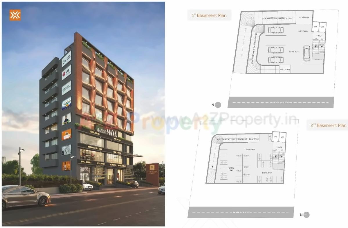 Layout of real estate project Manor Maxx located at Changispur, Ahmedabad, Gujarat